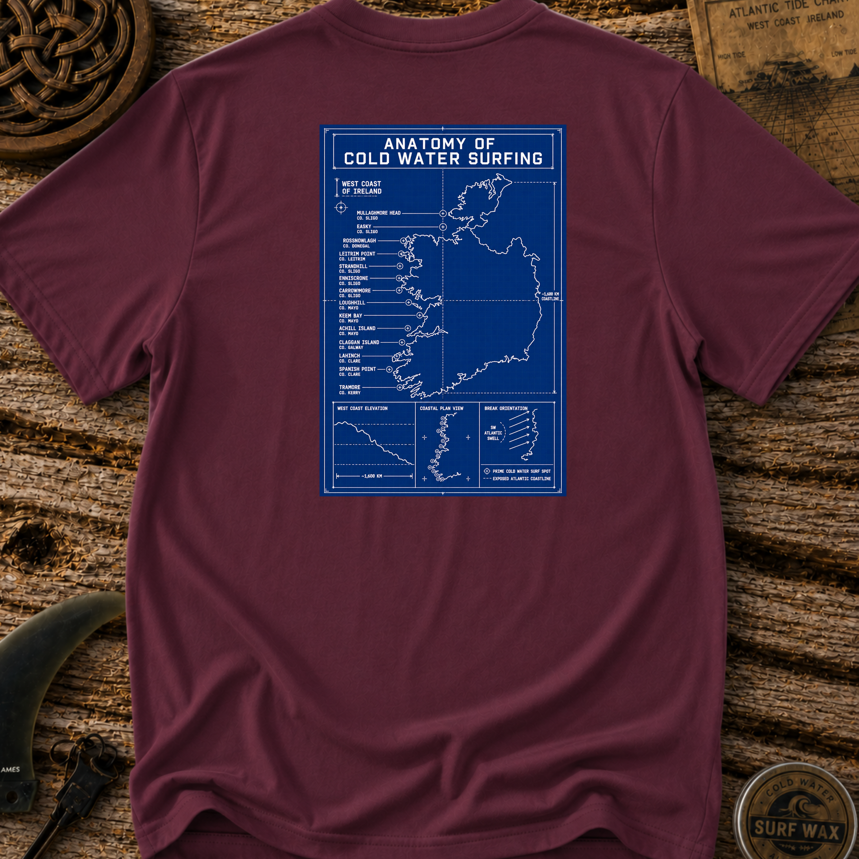 Anatomy of Irish Surfing T-shirt