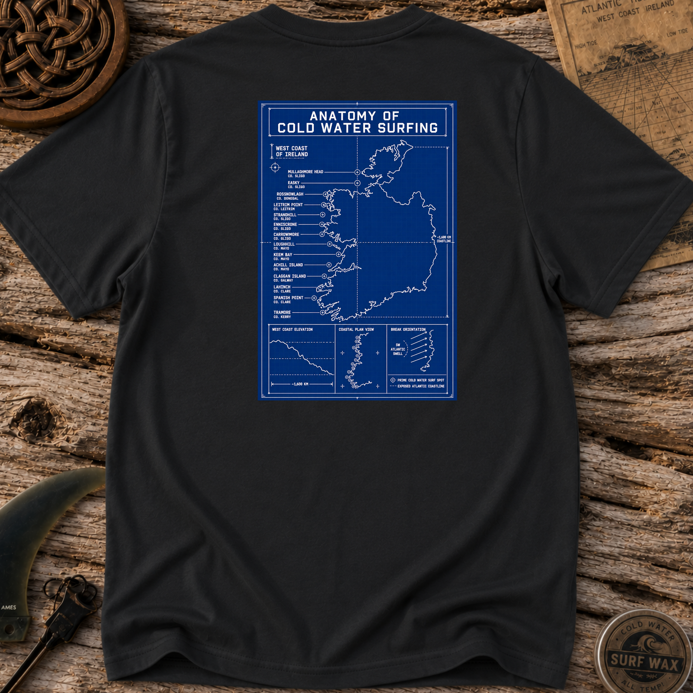 Anatomy of Irish Surfing T-shirt