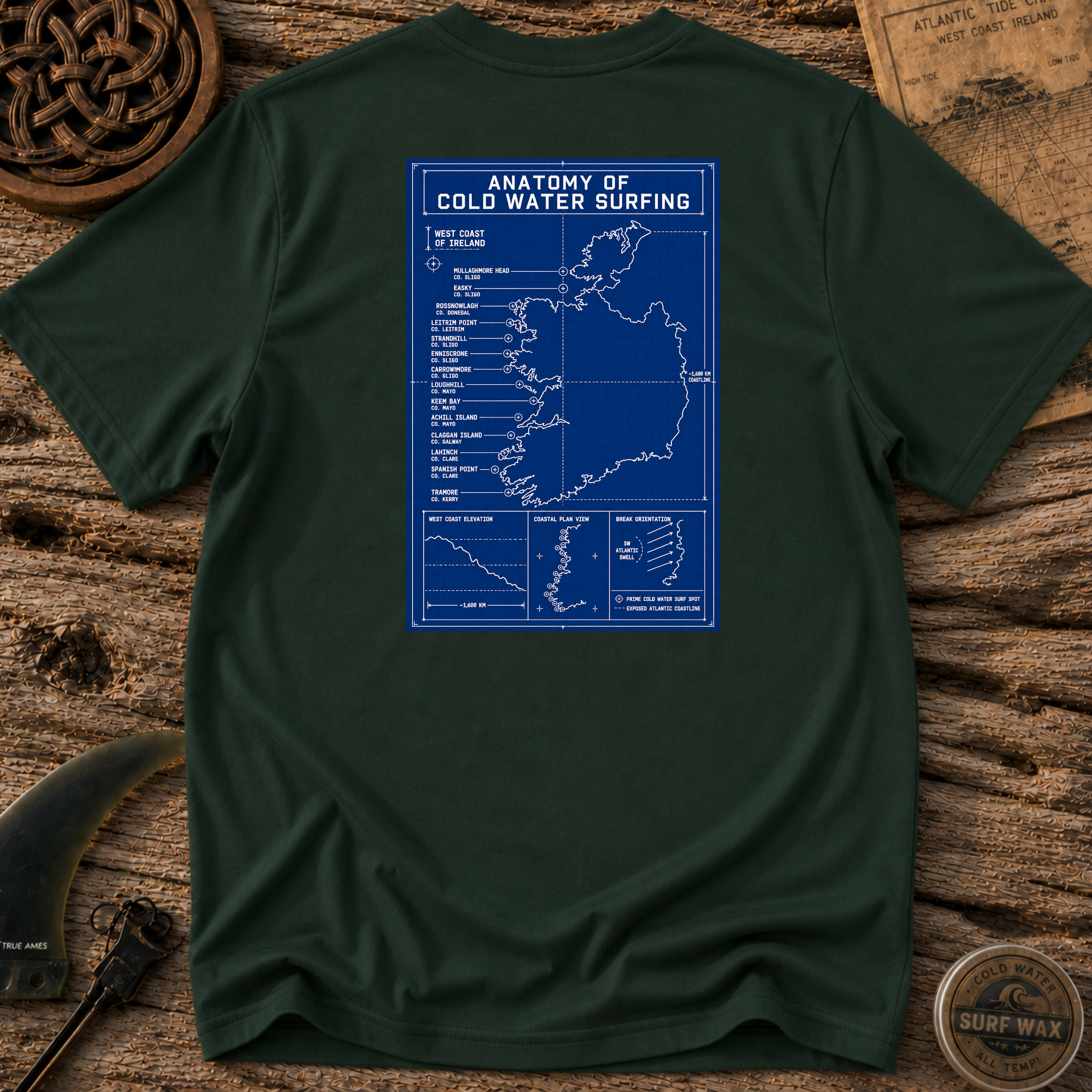 Anatomy of Irish Surfing T-shirt