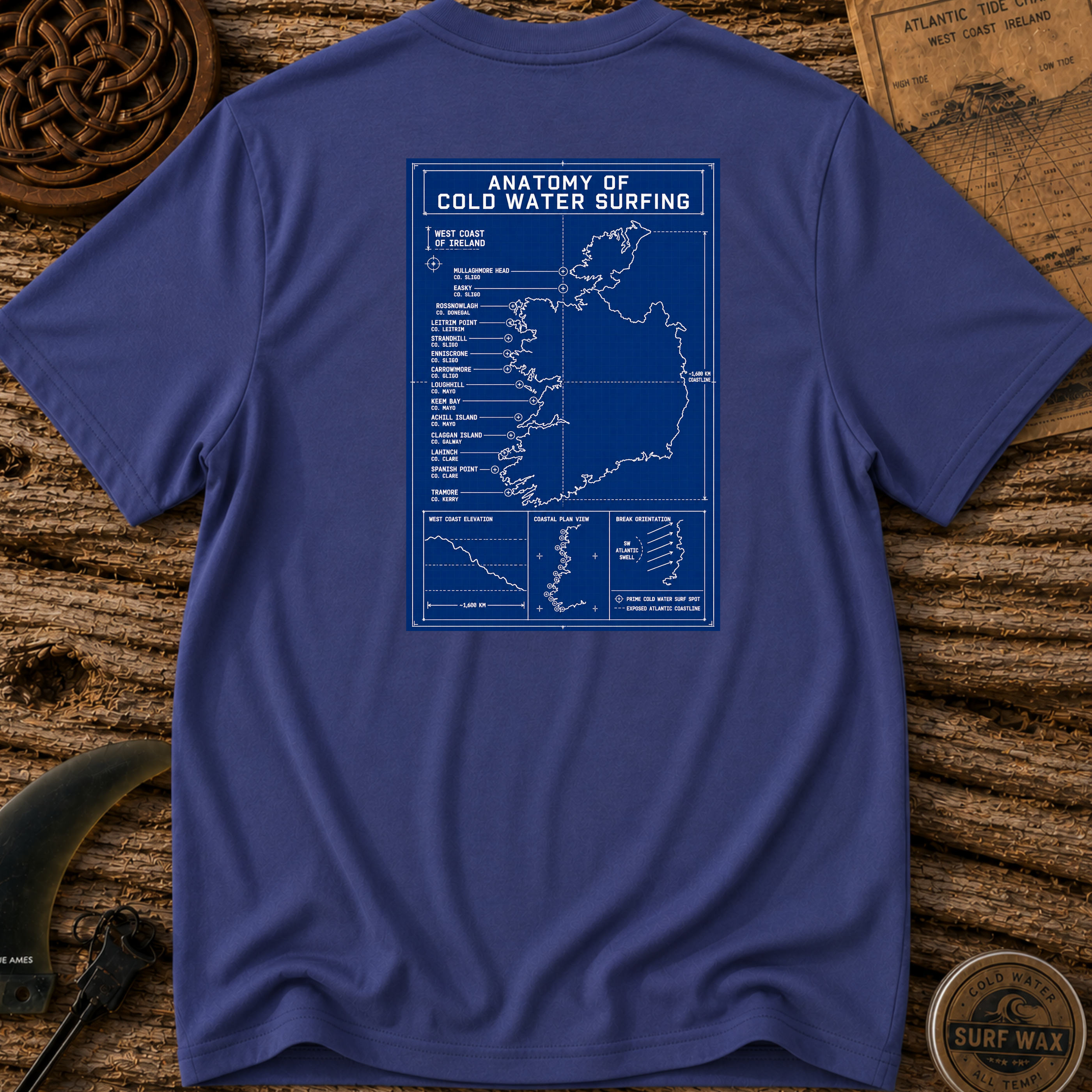 Anatomy of Irish Surfing T-shirt