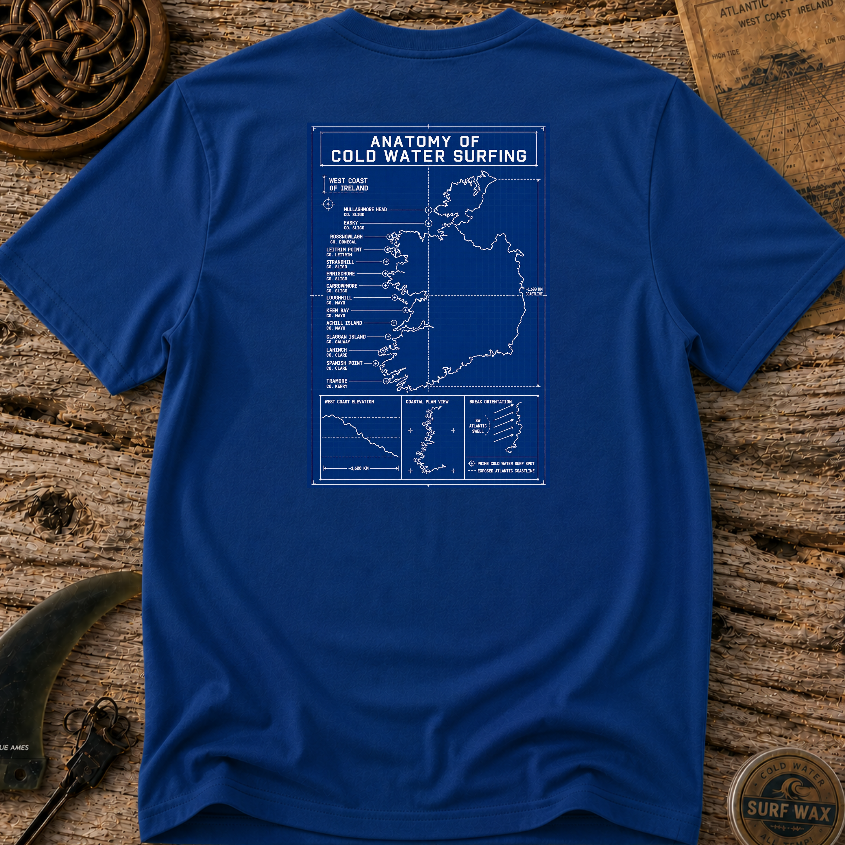 Anatomy of Irish Surfing T-shirt