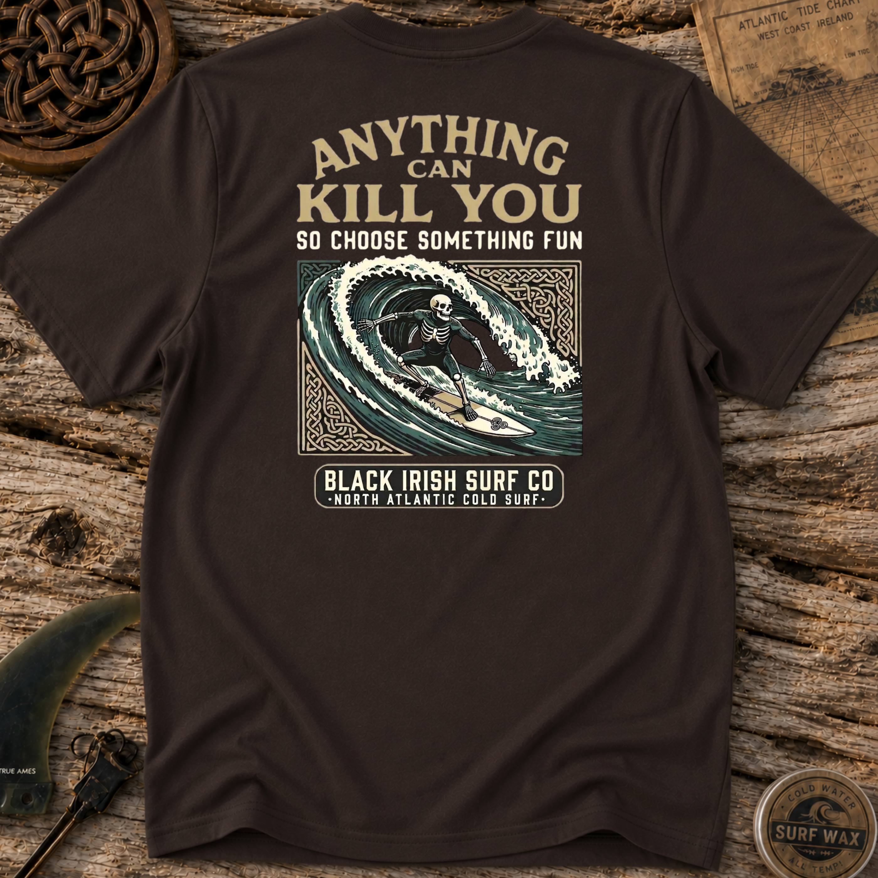 Anything Can Kill You Surfing T-shirt