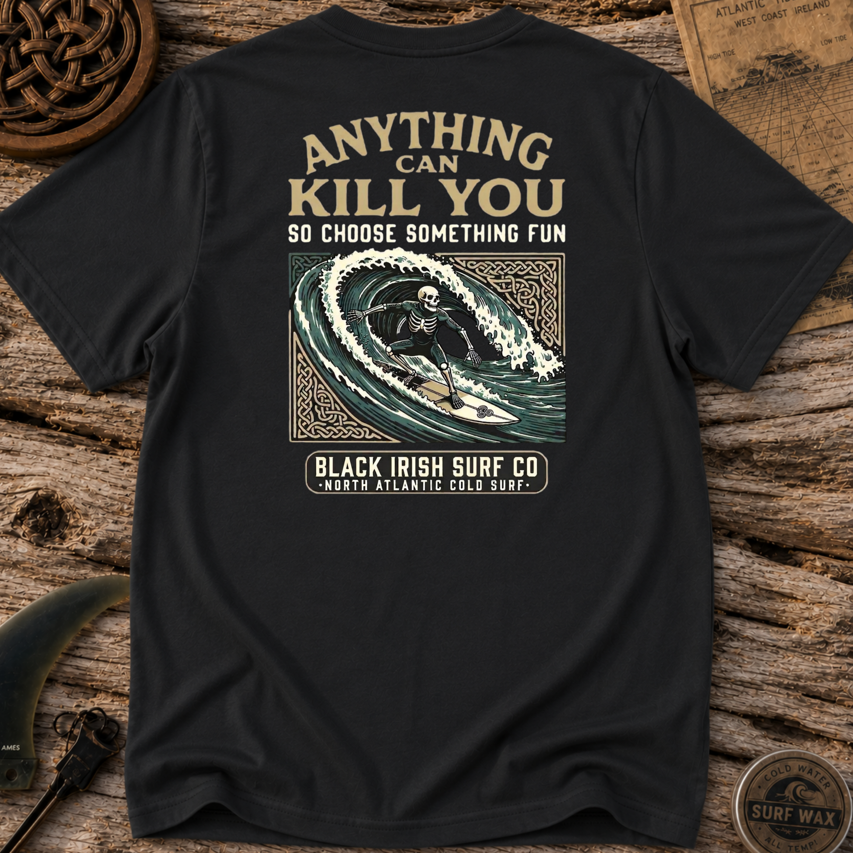 Anything Can Kill You Surfing T-shirt