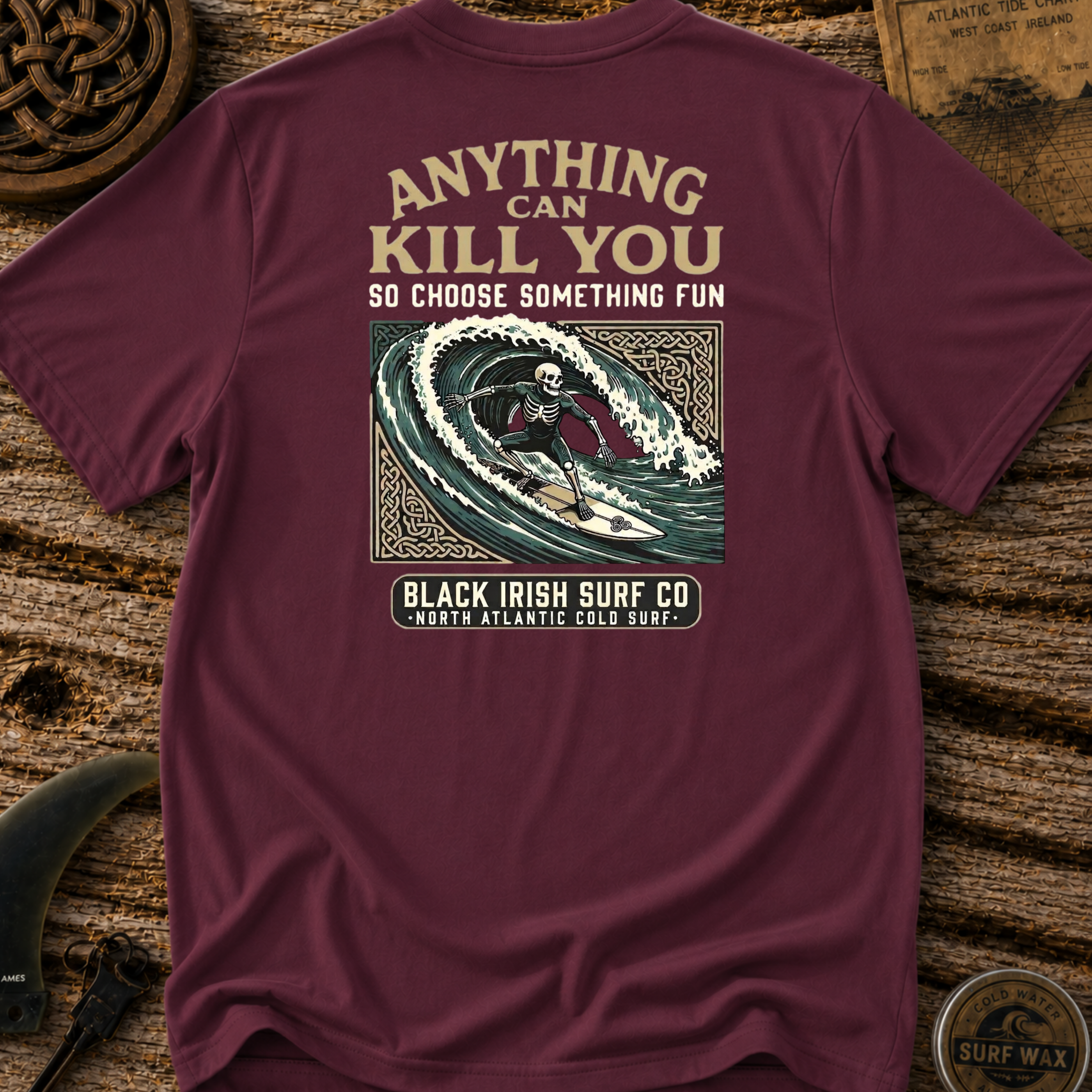 Anything Can Kill You Surfing T-shirt