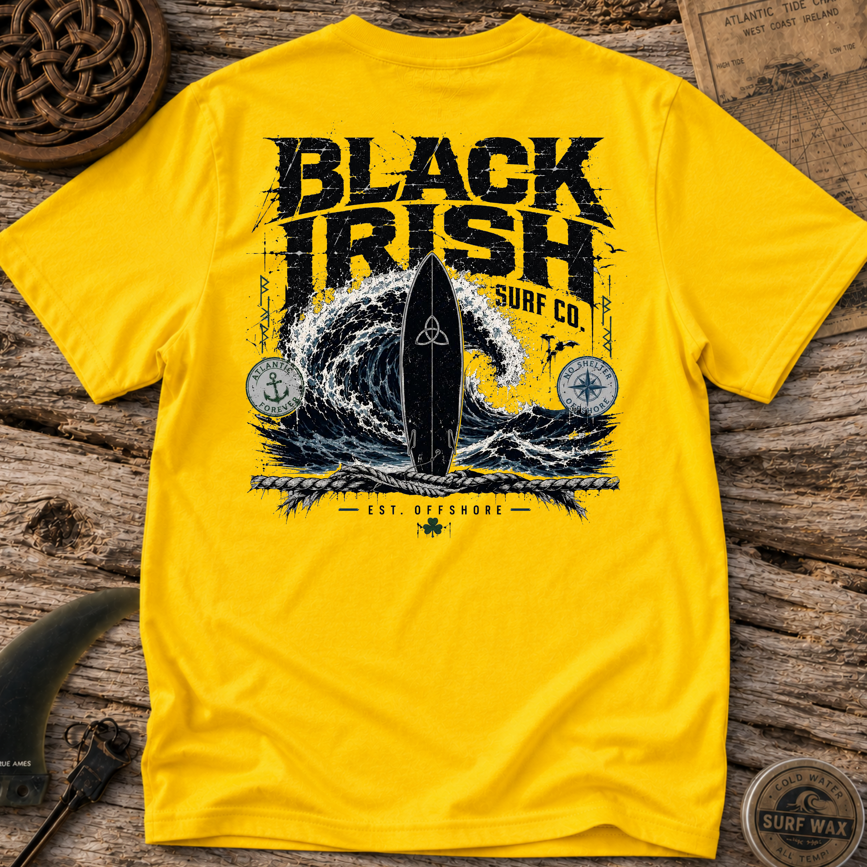 Black Irish Black is Black Surfing T-shirt