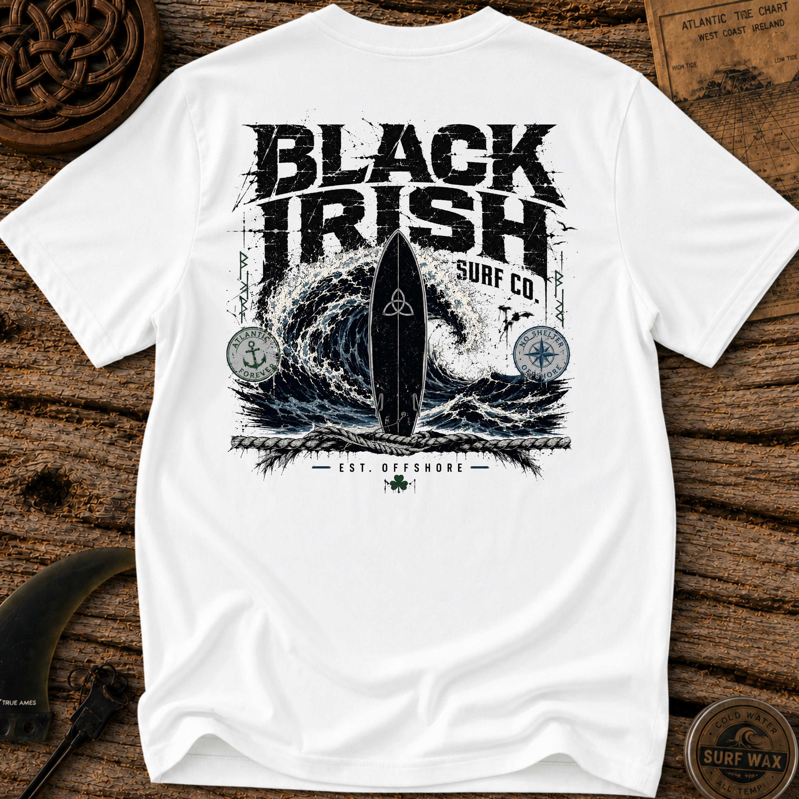 Black Irish Black is Black Surfing T-shirt