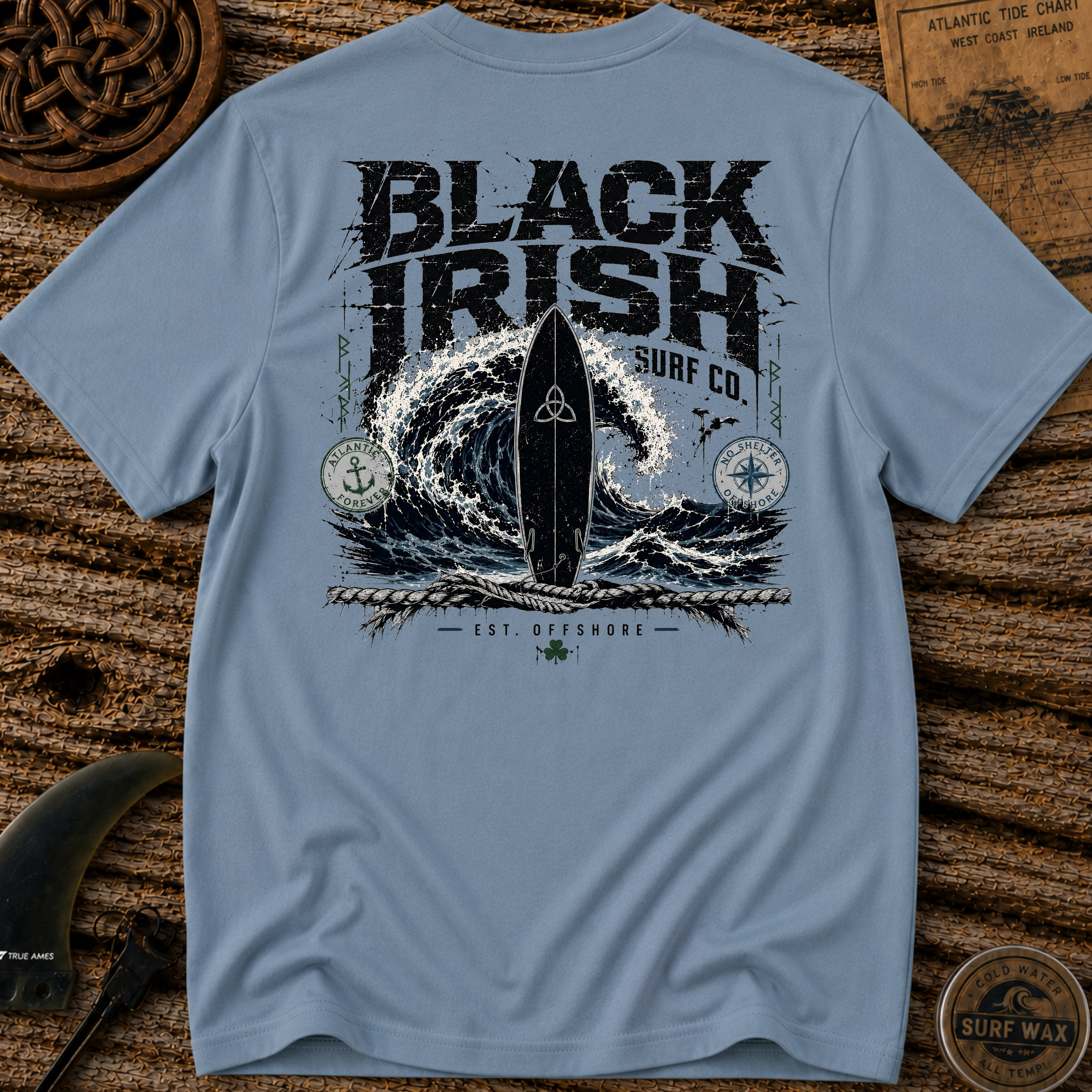 Black Irish Black is Black Surfing T-shirt