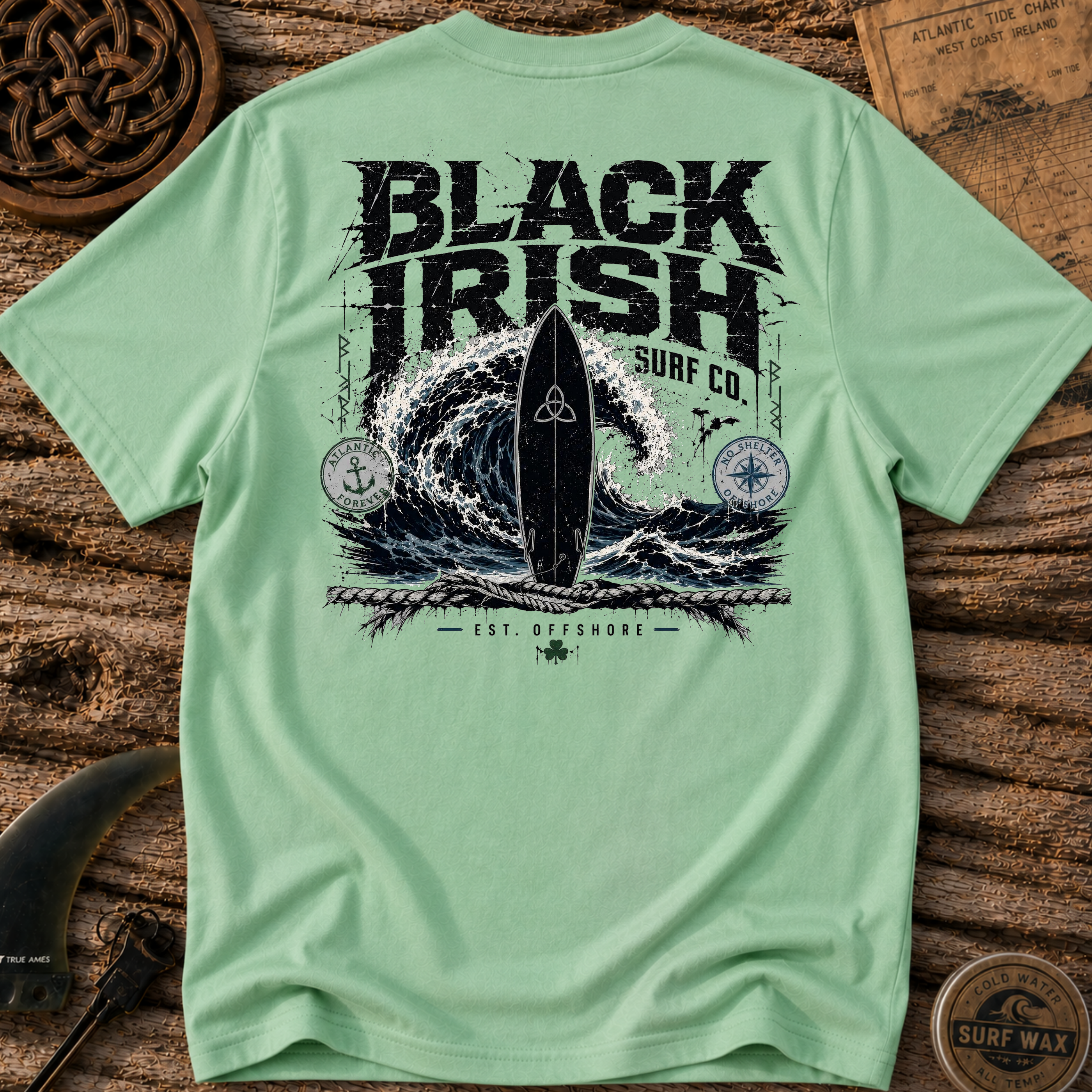 Black Irish Black is Black Surfing T-shirt