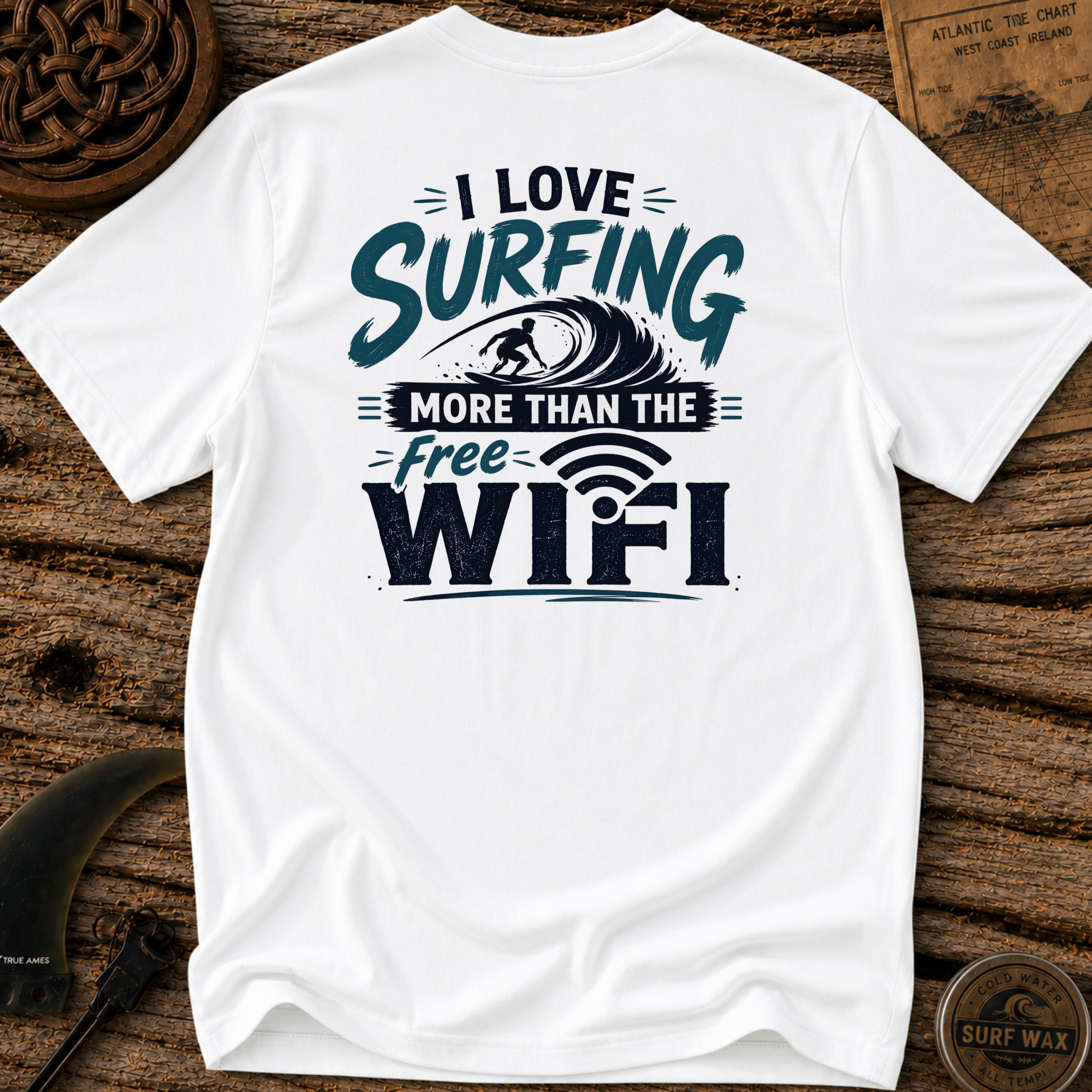 I Love Surfing More Than The Free WiFi T-shirt