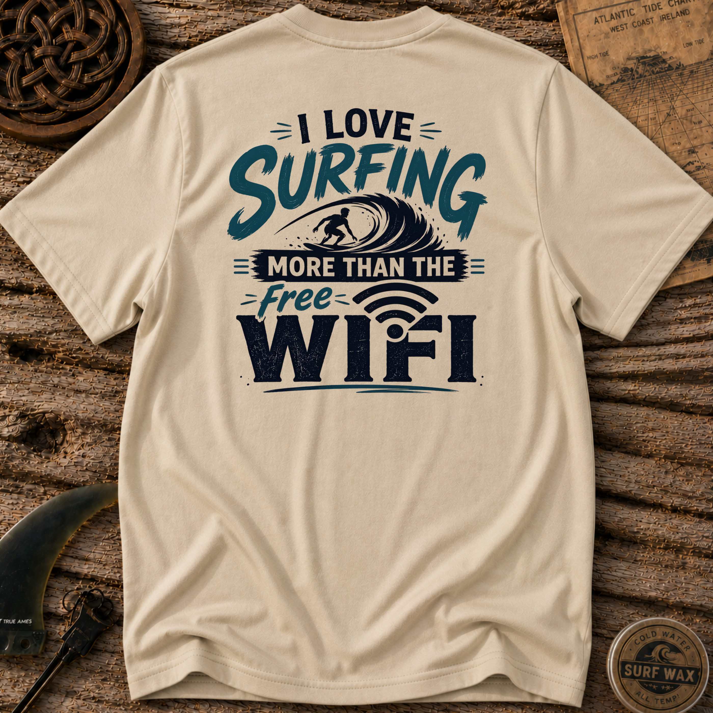 I Love Surfing More Than The Free WiFi T-shirt