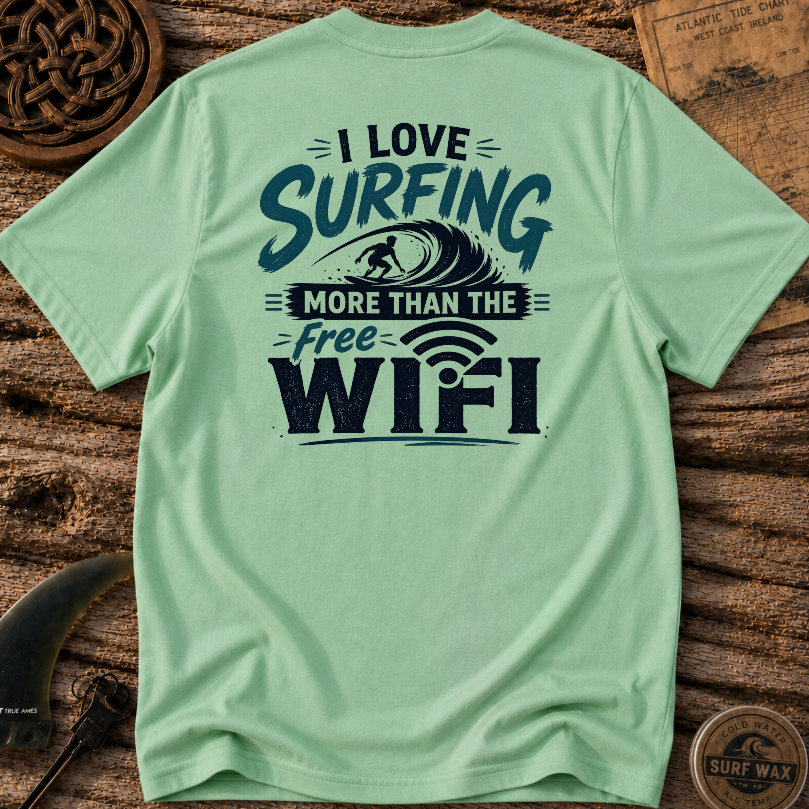I Love Surfing More Than The Free WiFi T-shirt
