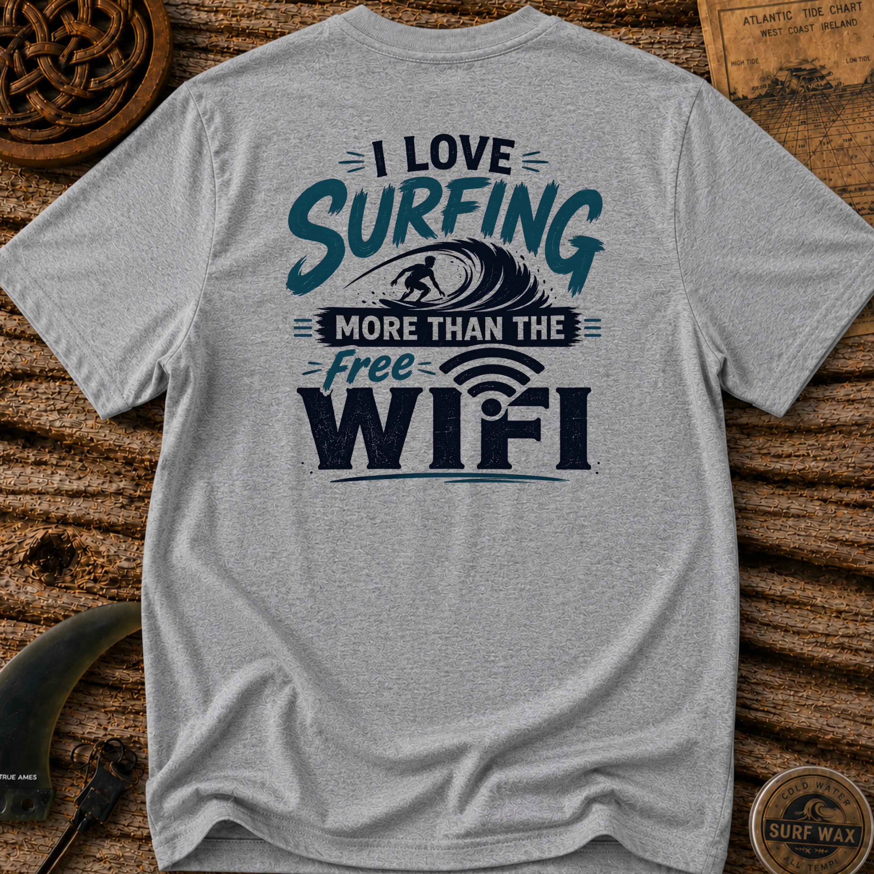 I Love Surfing More Than The Free WiFi T-shirt