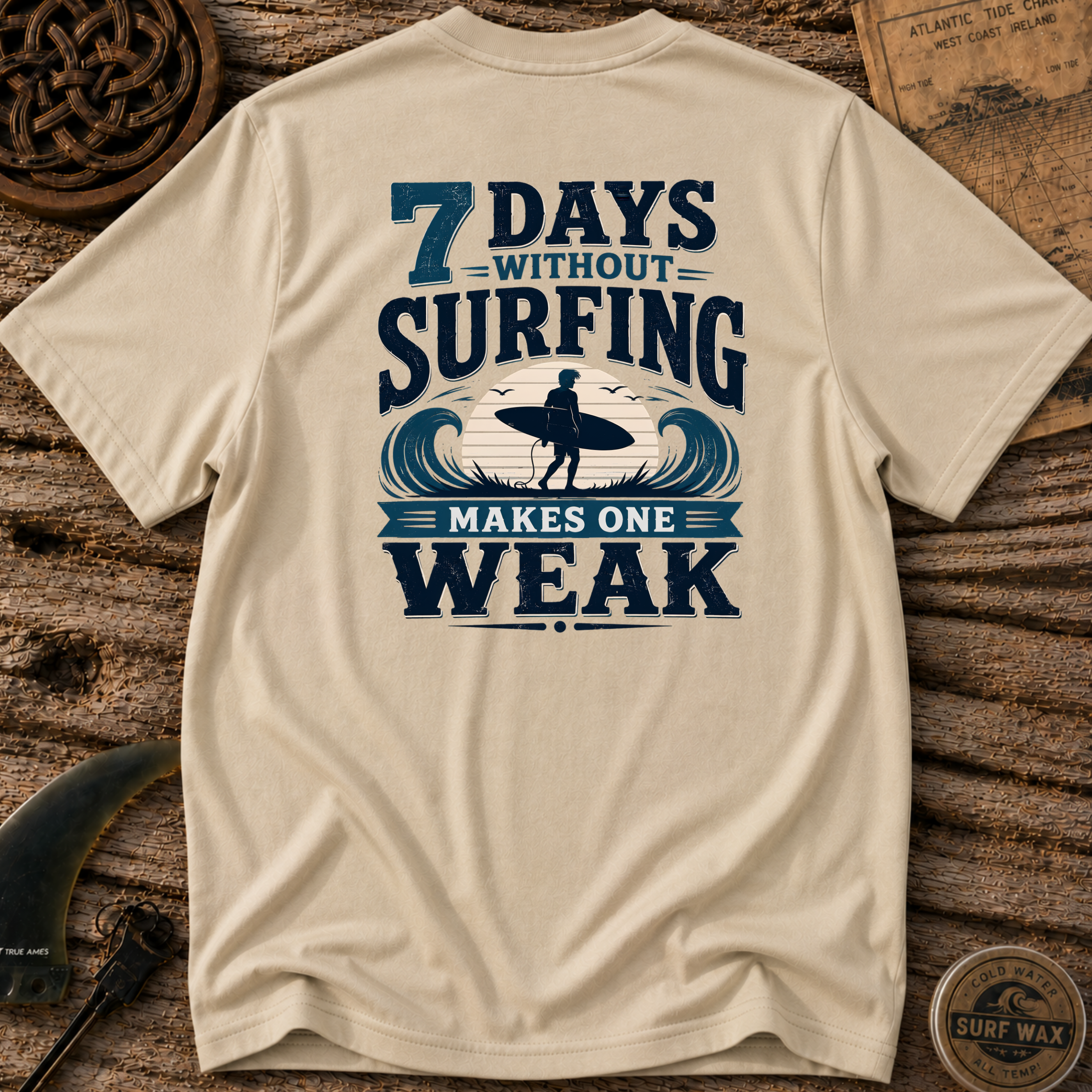7 Days Without Surfing Makes One Weak T-shirt