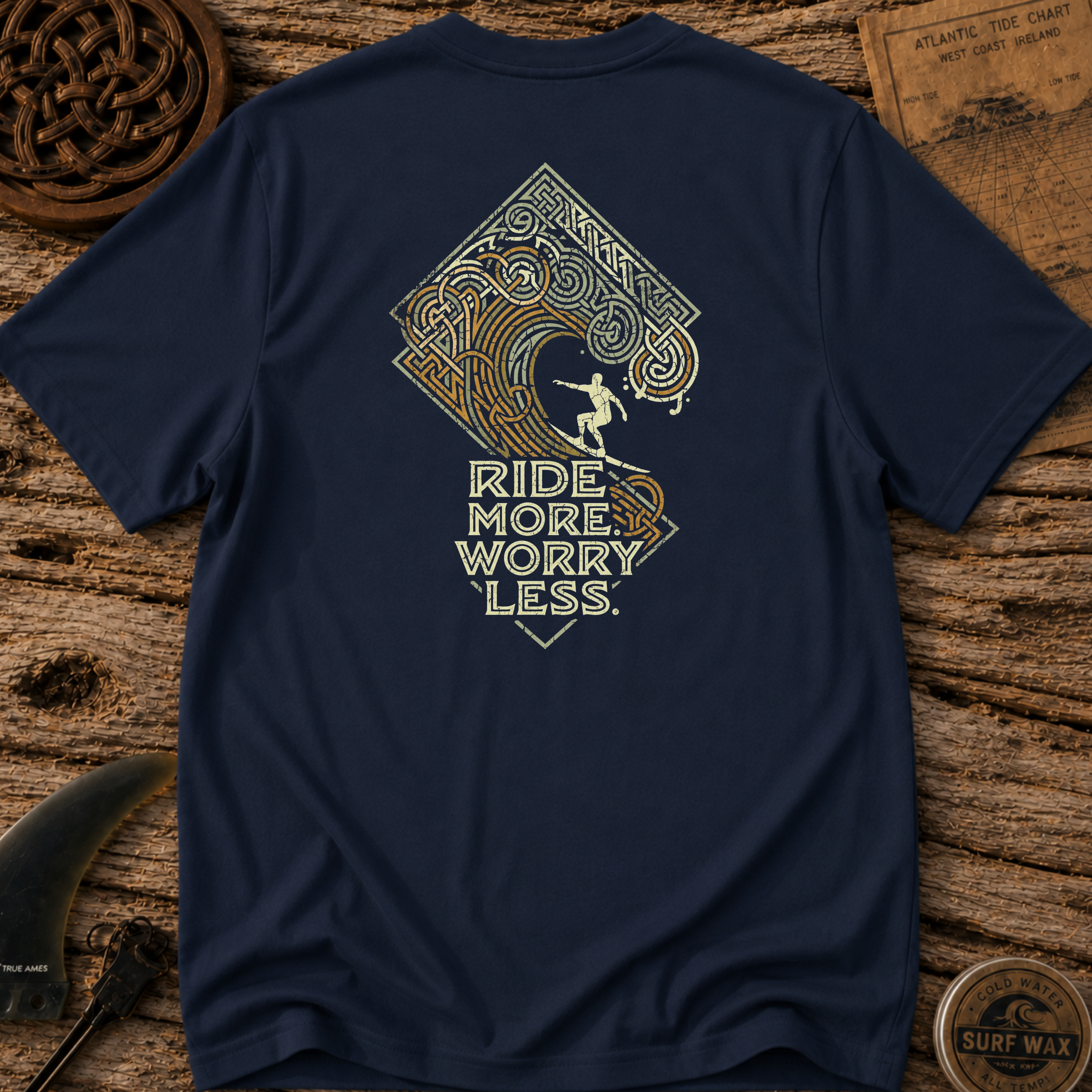 Ride More Worry Less Surfing T-shirt