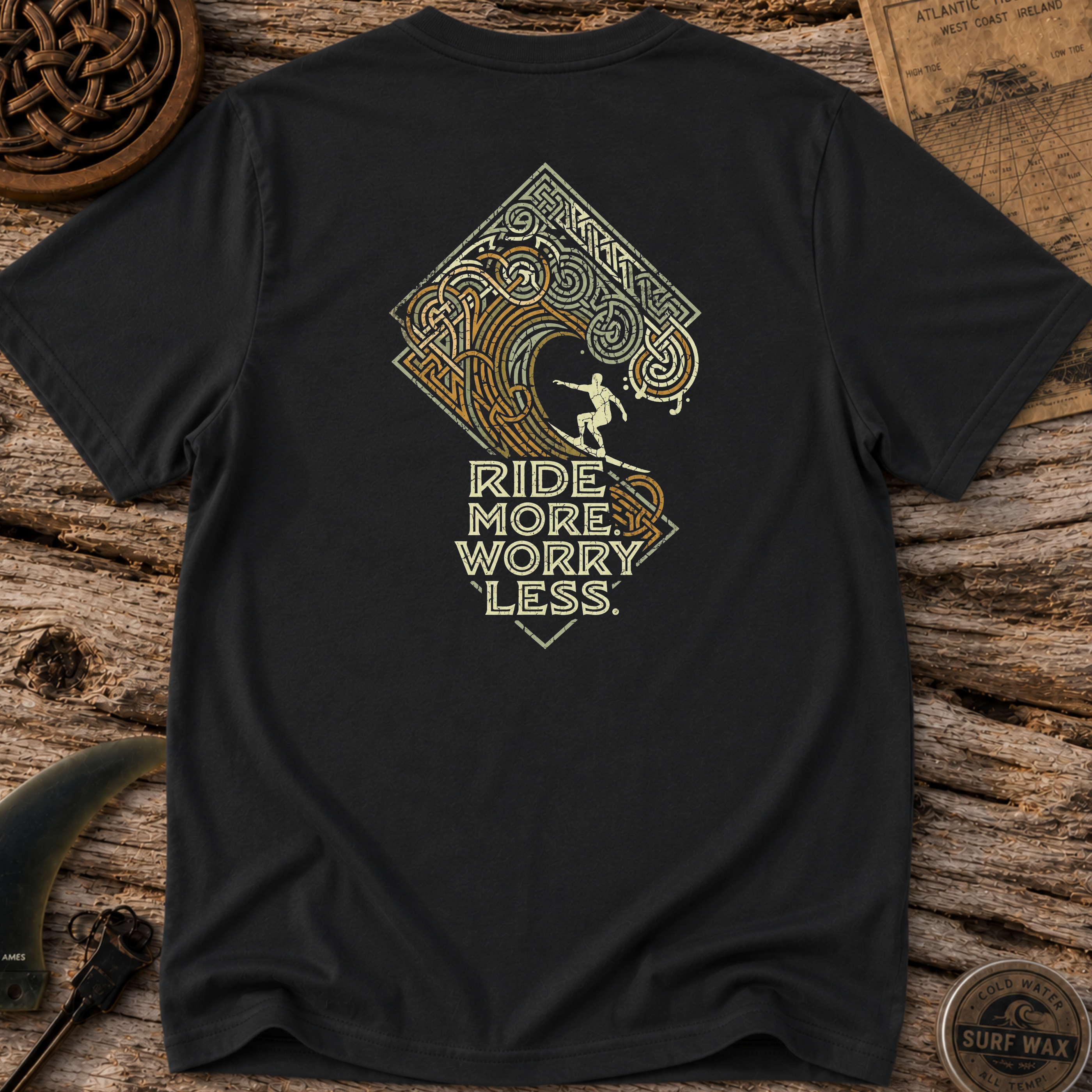 Ride More Worry Less Surfing T-shirt