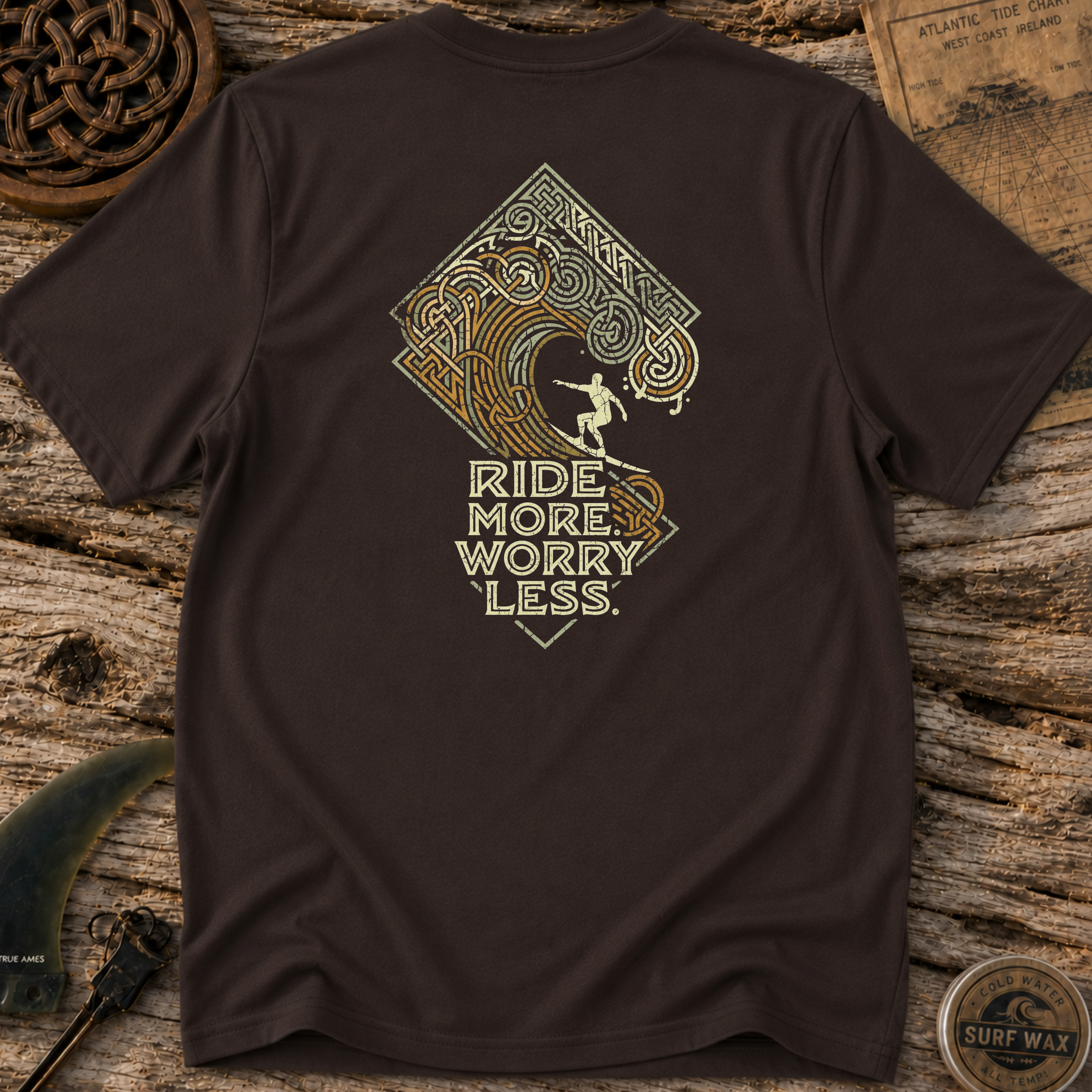 Ride More Worry Less Surfing T-shirt