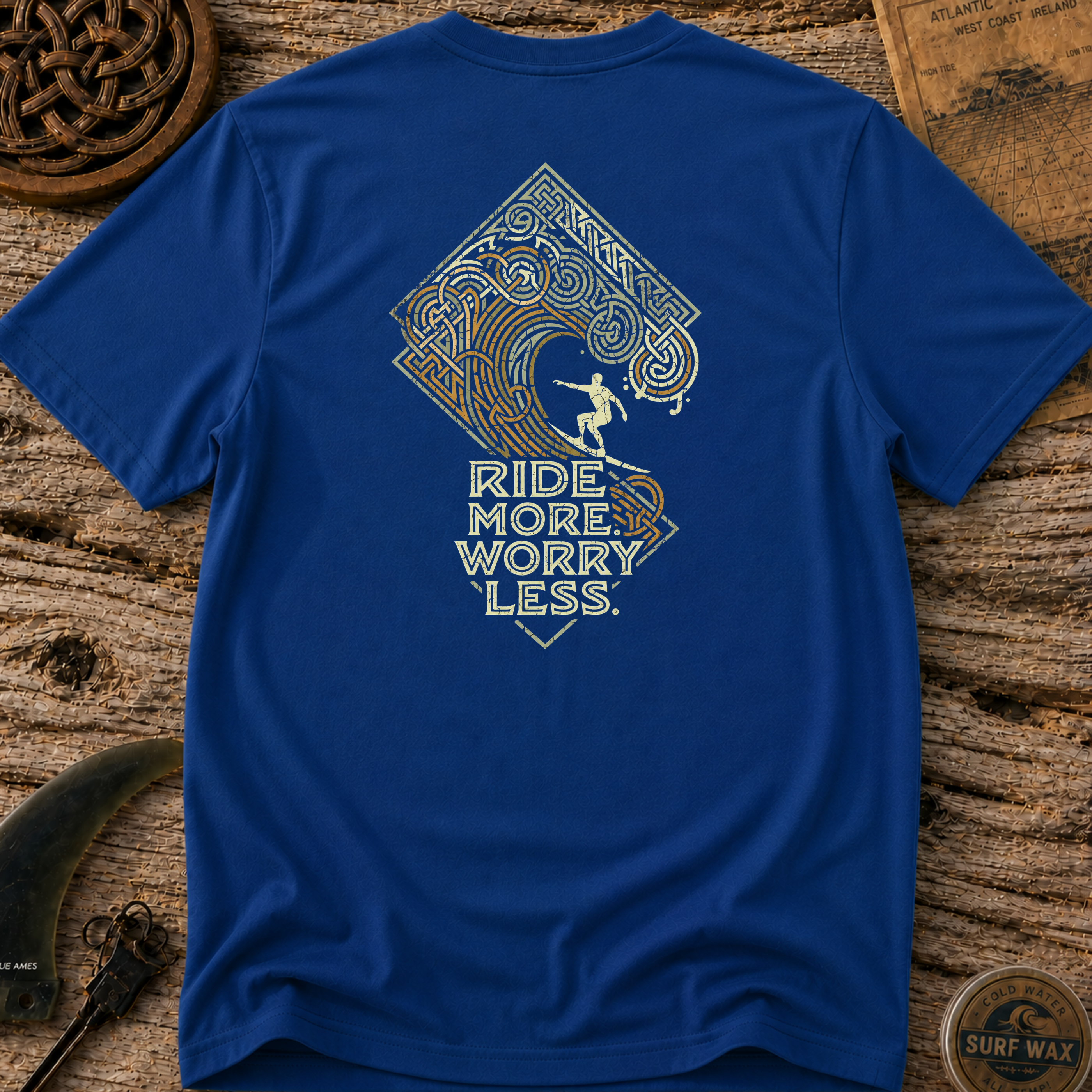 Ride More Worry Less Surfing T-shirt