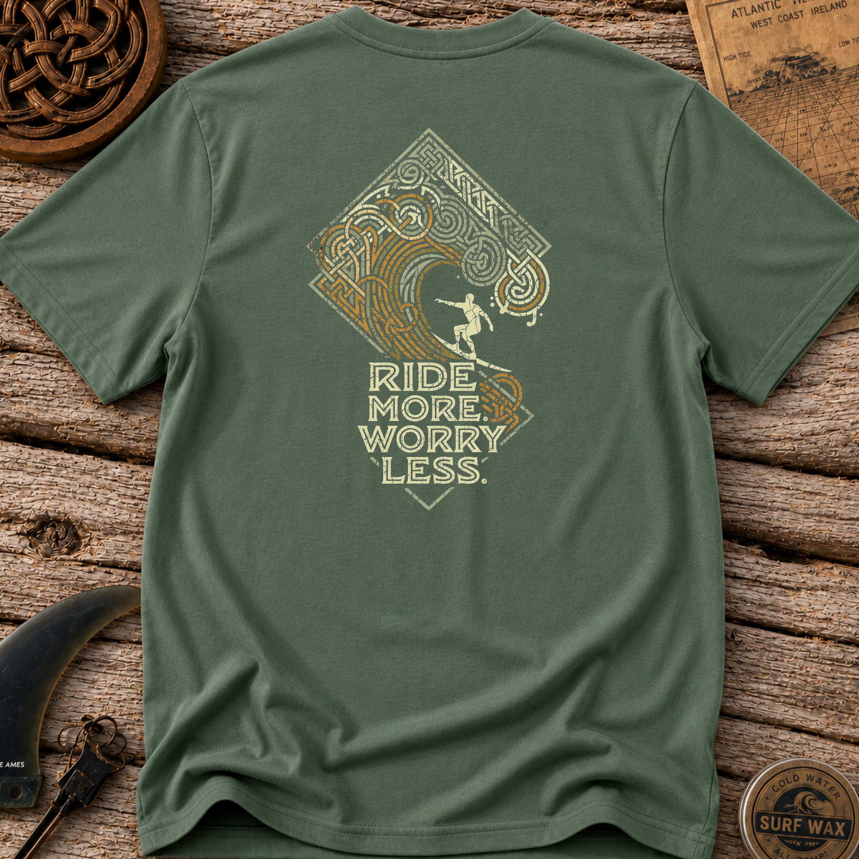 Ride More Worry Less Surfing T-shirt