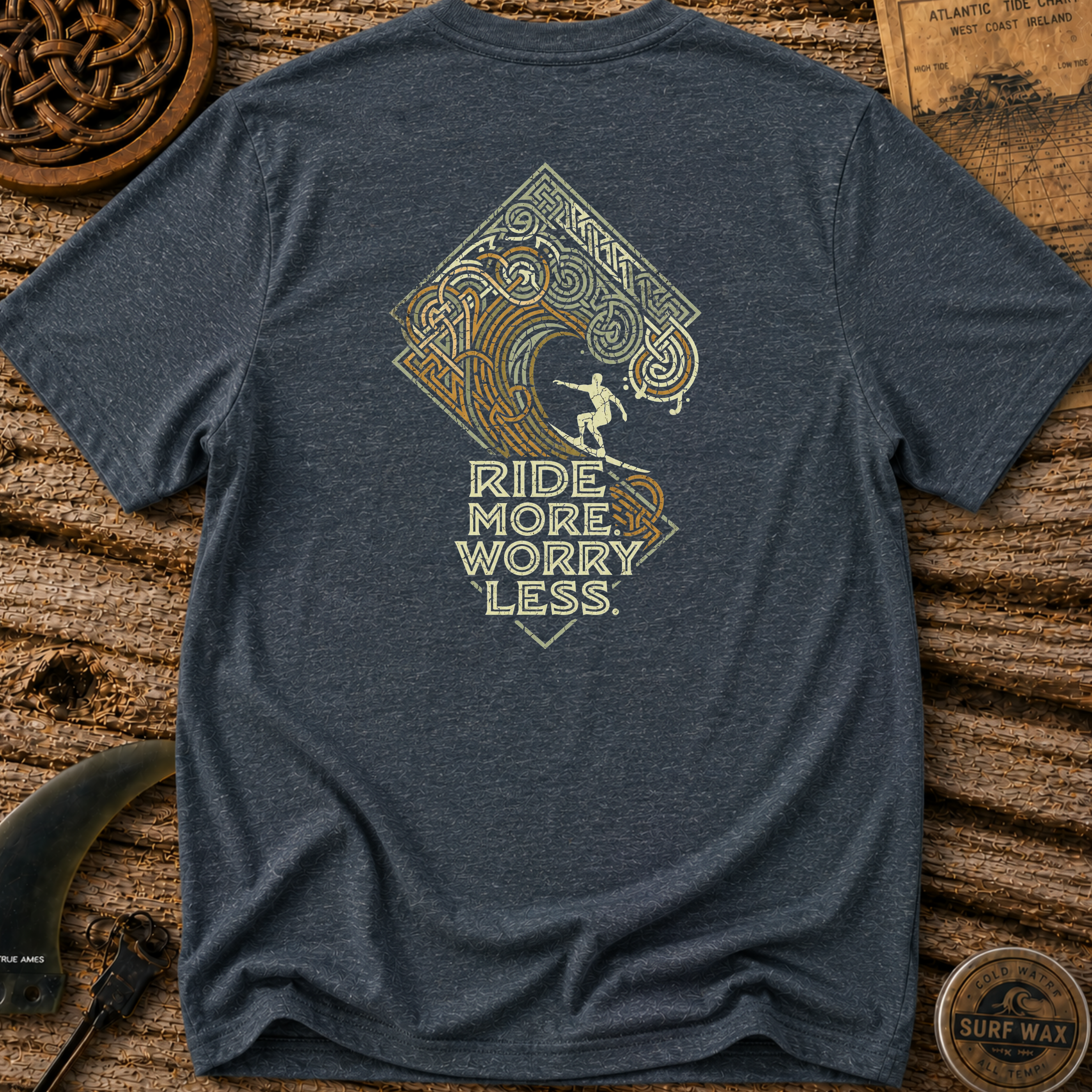 Ride More Worry Less Surfing T-shirt