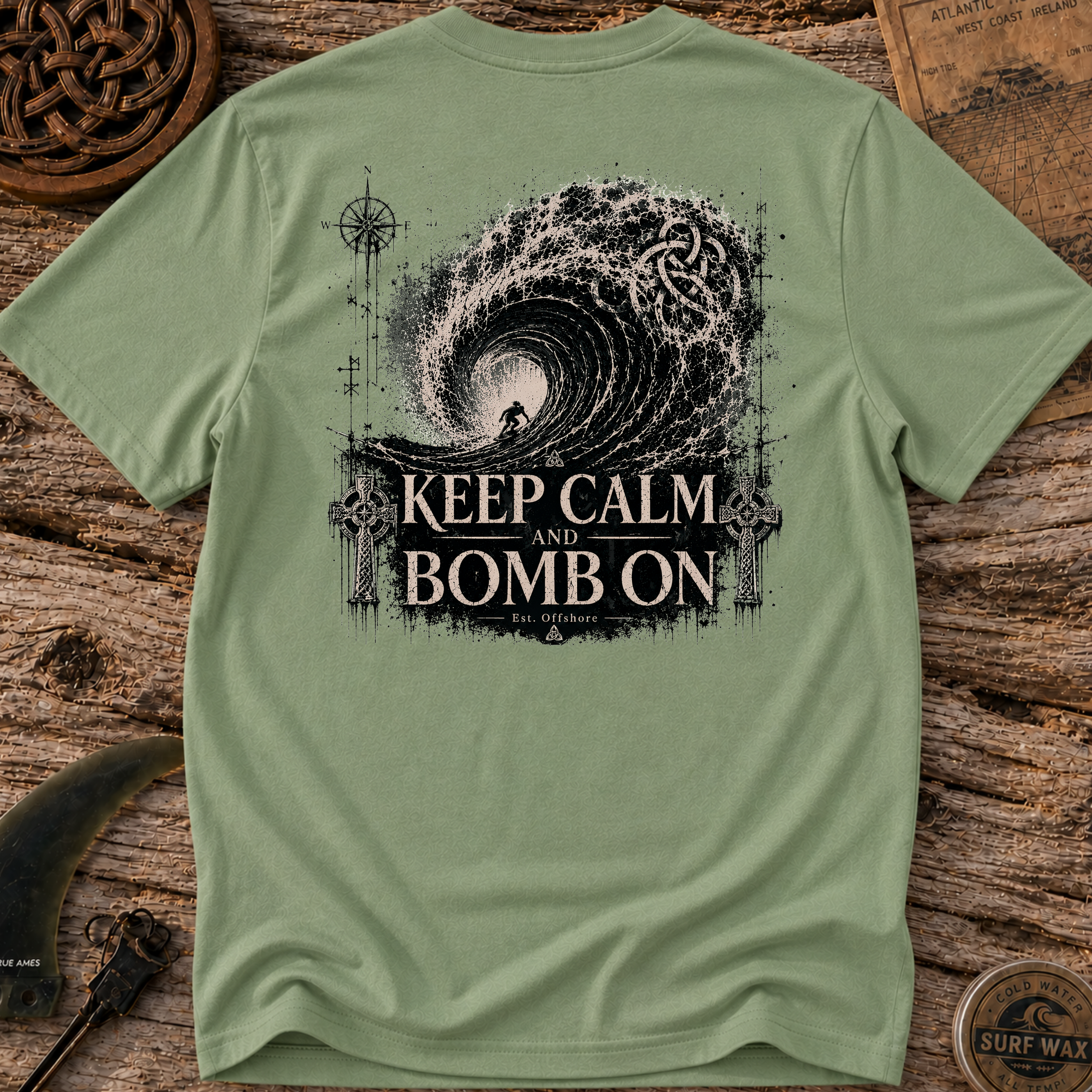 Keep Calm Bomb On Surfing T-shirt