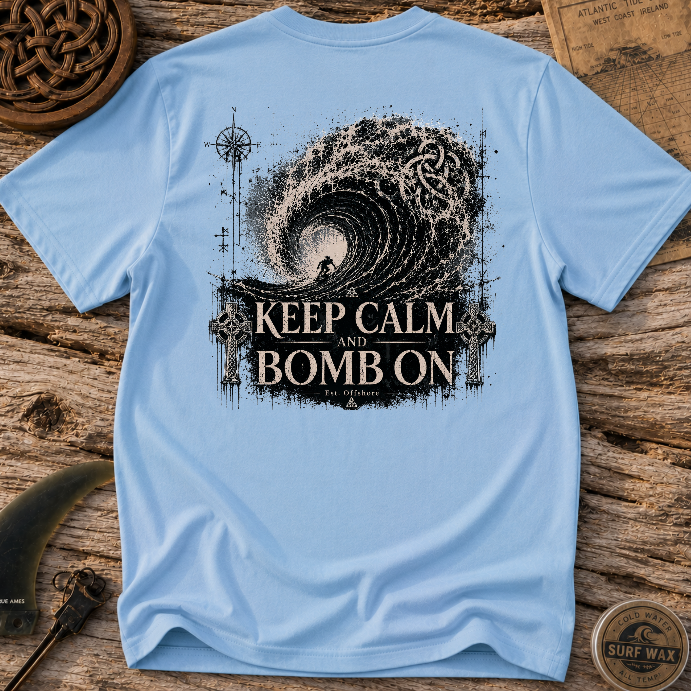 Keep Calm Bomb On Surfing T-shirt