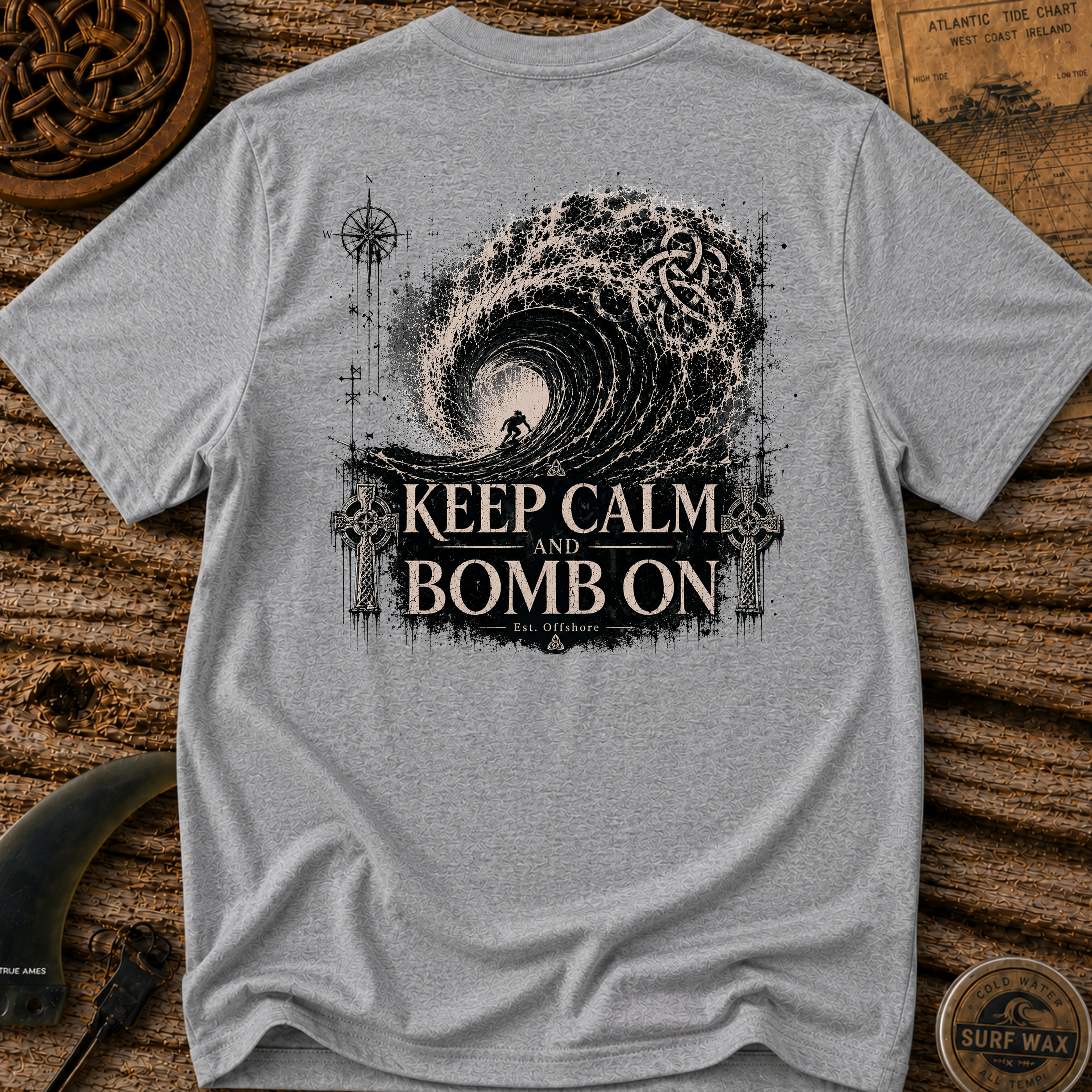 Keep Calm Bomb On Surfing T-shirt