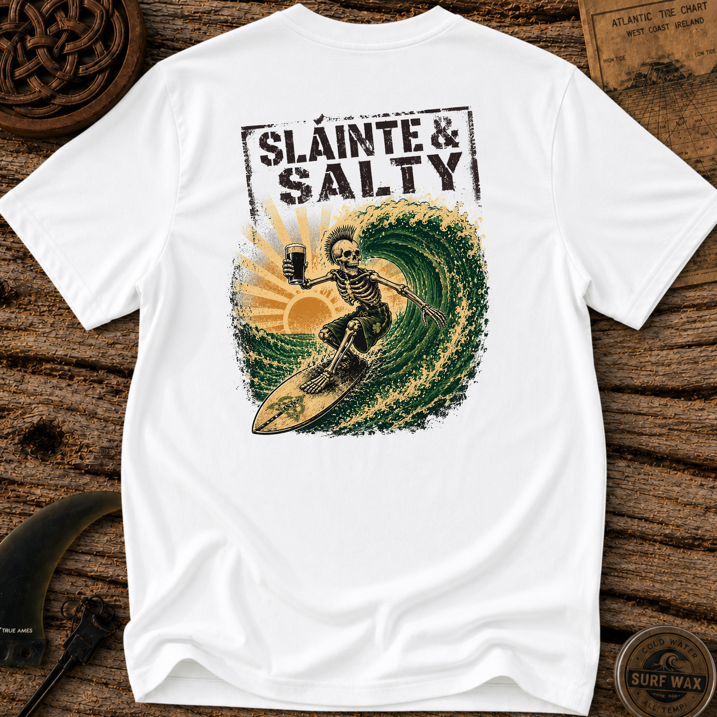 SLAINTE & SALTY Surfing T-shirt