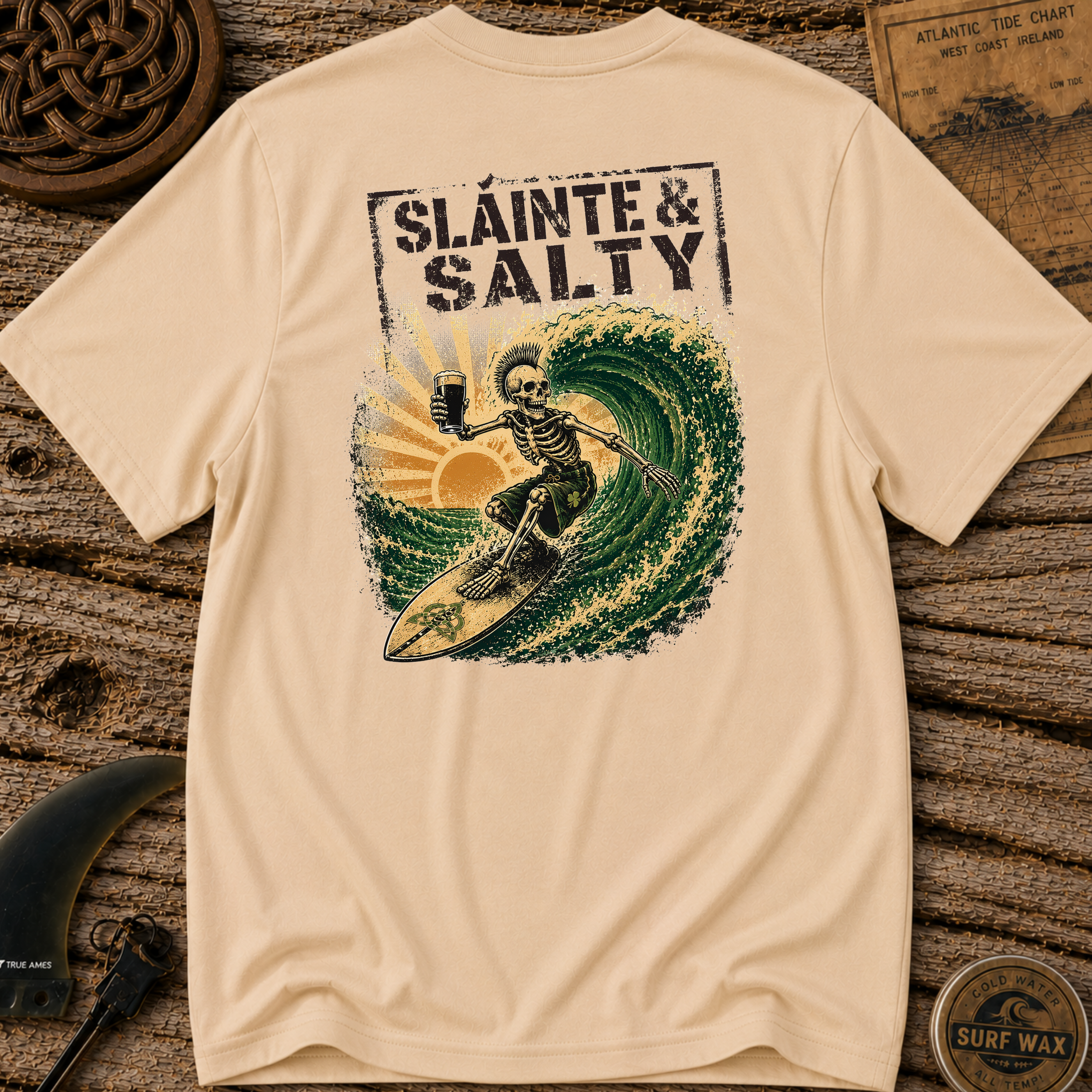 SLAINTE & SALTY Surfing T-shirt