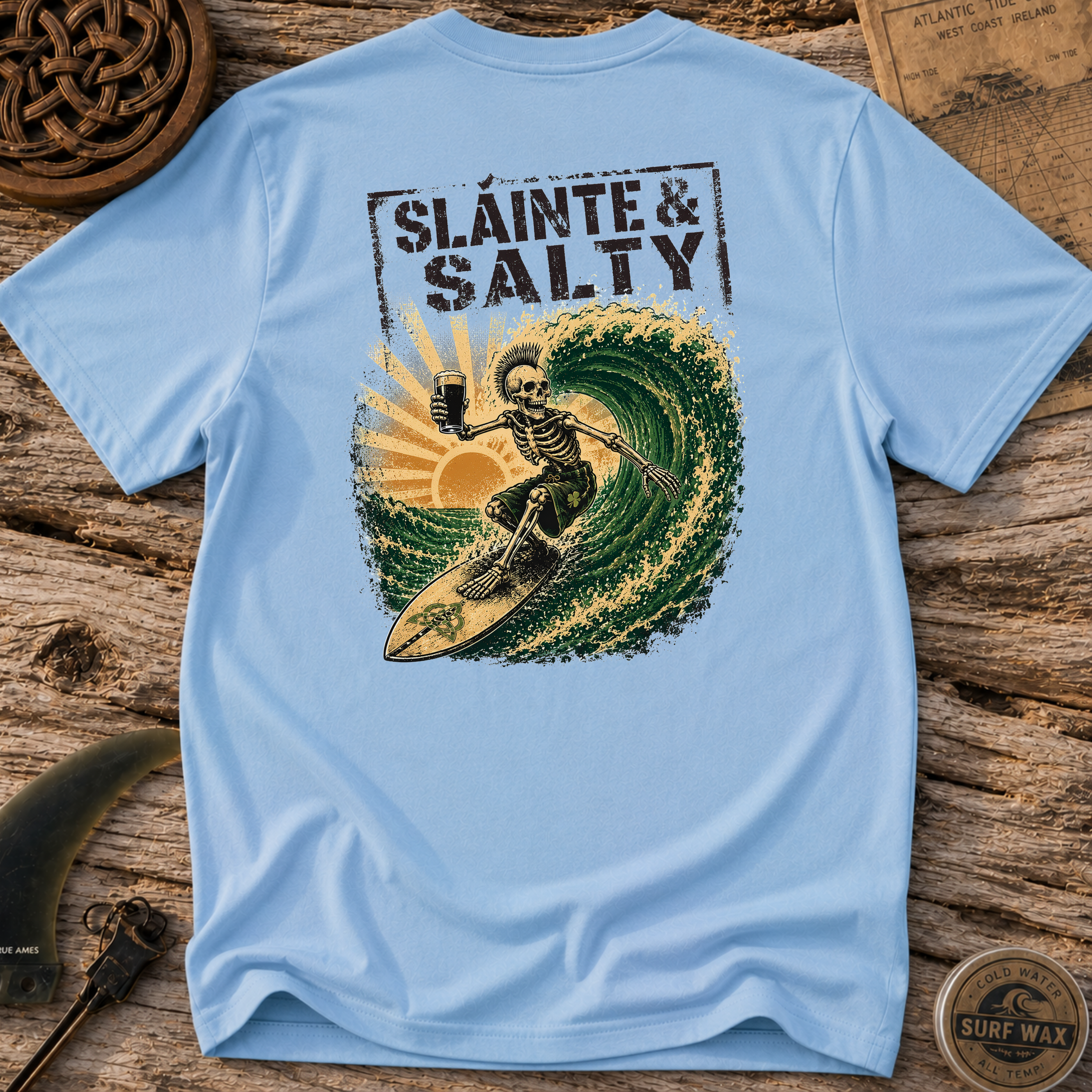 SLAINTE & SALTY Surfing T-shirt