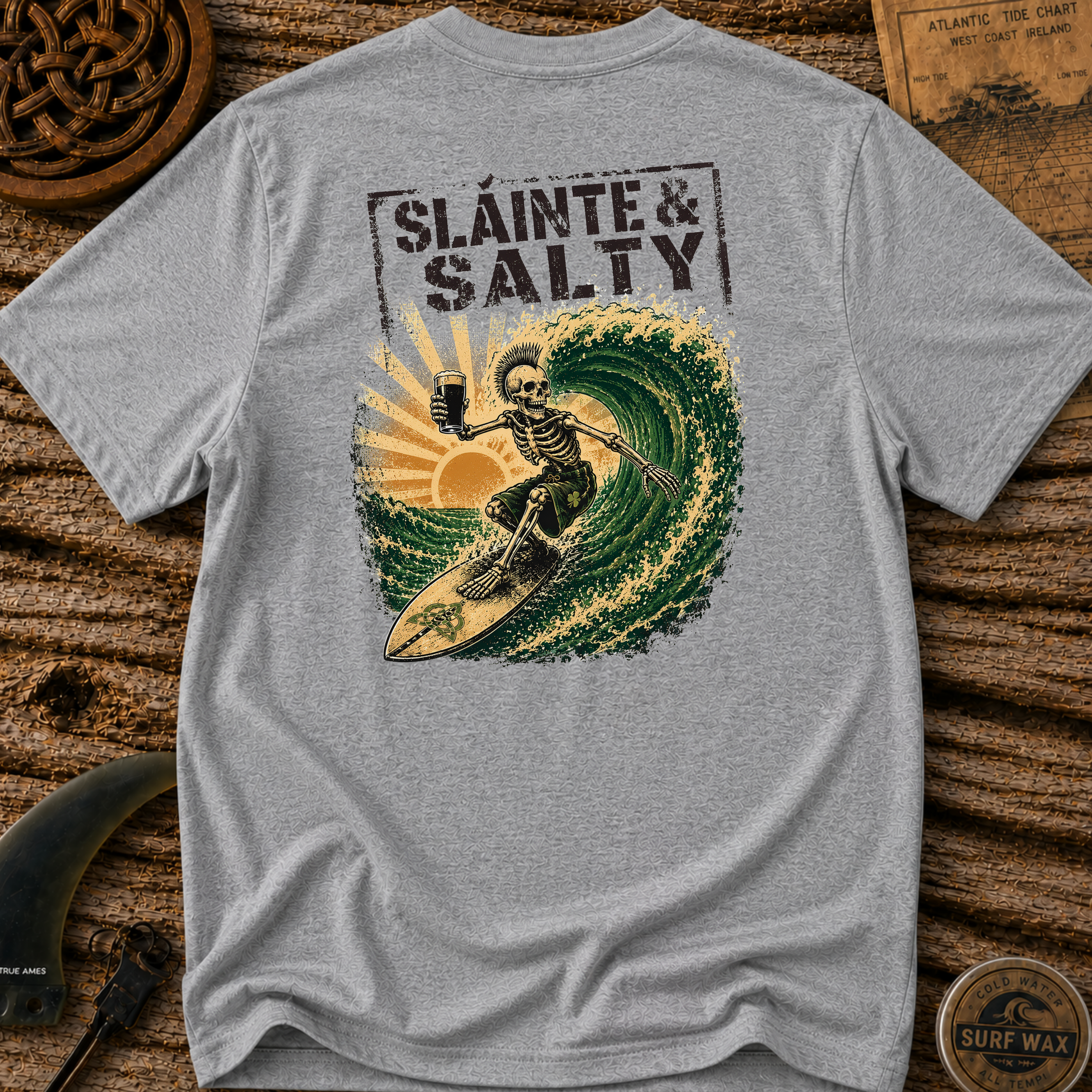 SLAINTE & SALTY Surfing T-shirt