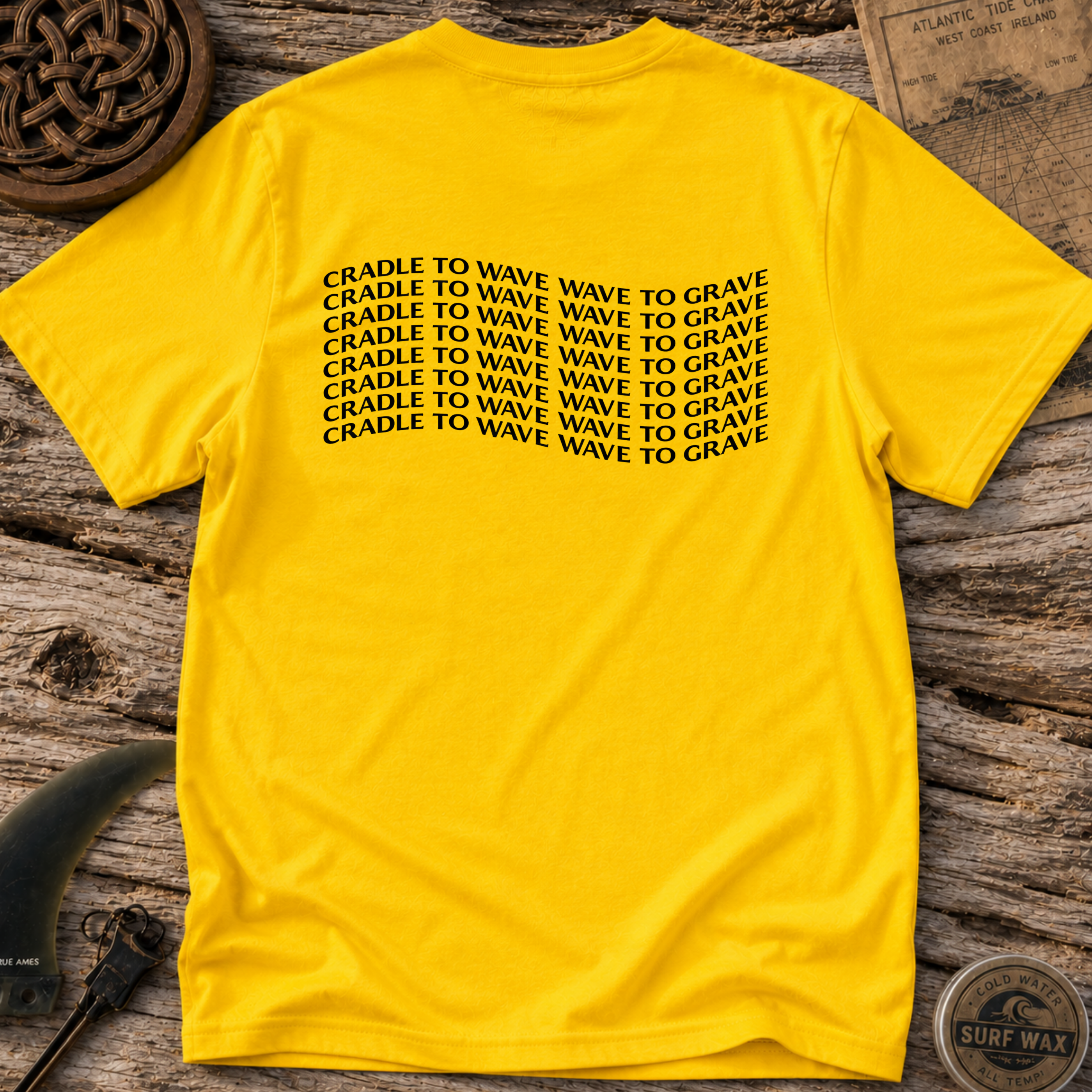 Wave Style Cradle To Wave Wave To Grave Surfing T-shirt
