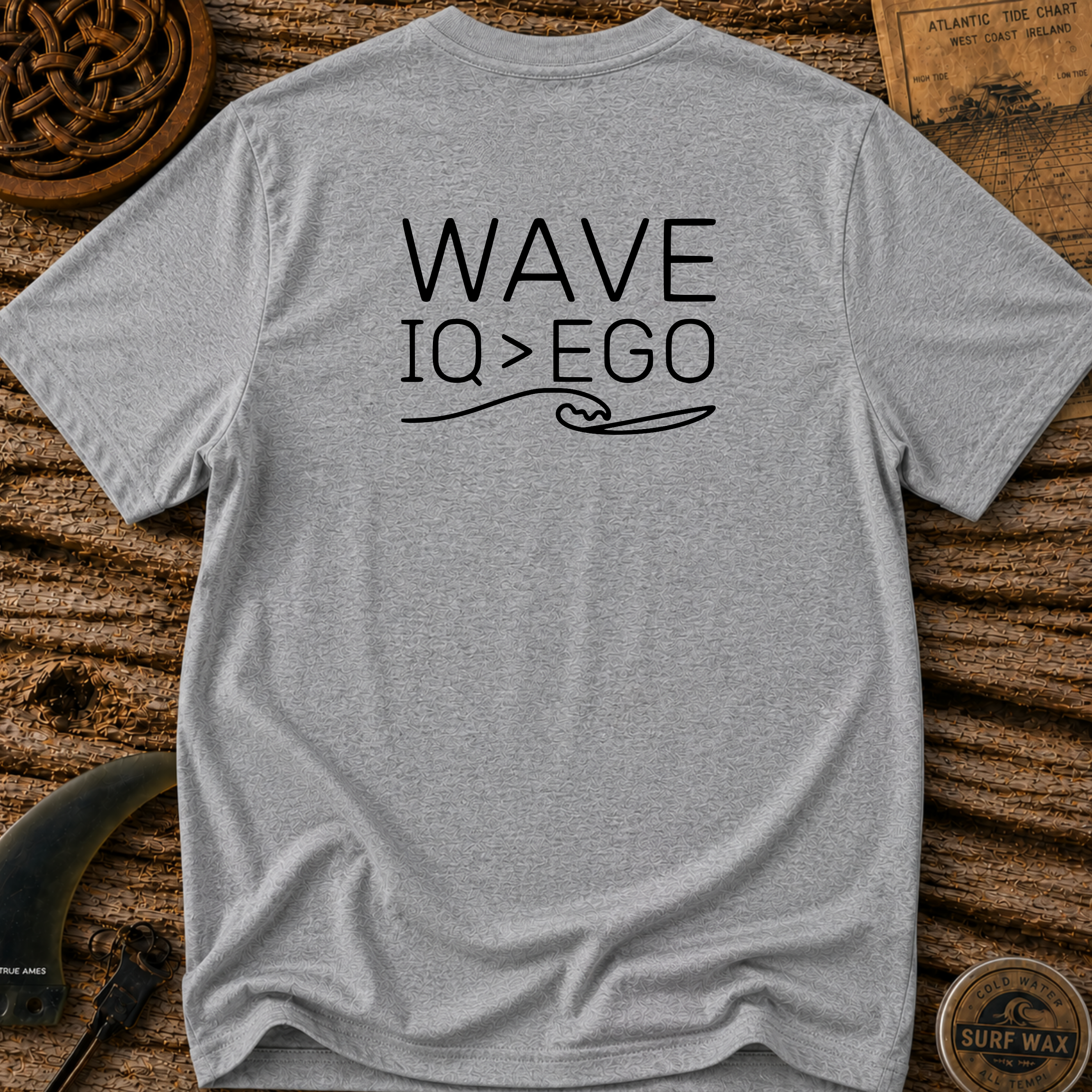 Wave IQ Greater Than Ego Surfing T-shirt