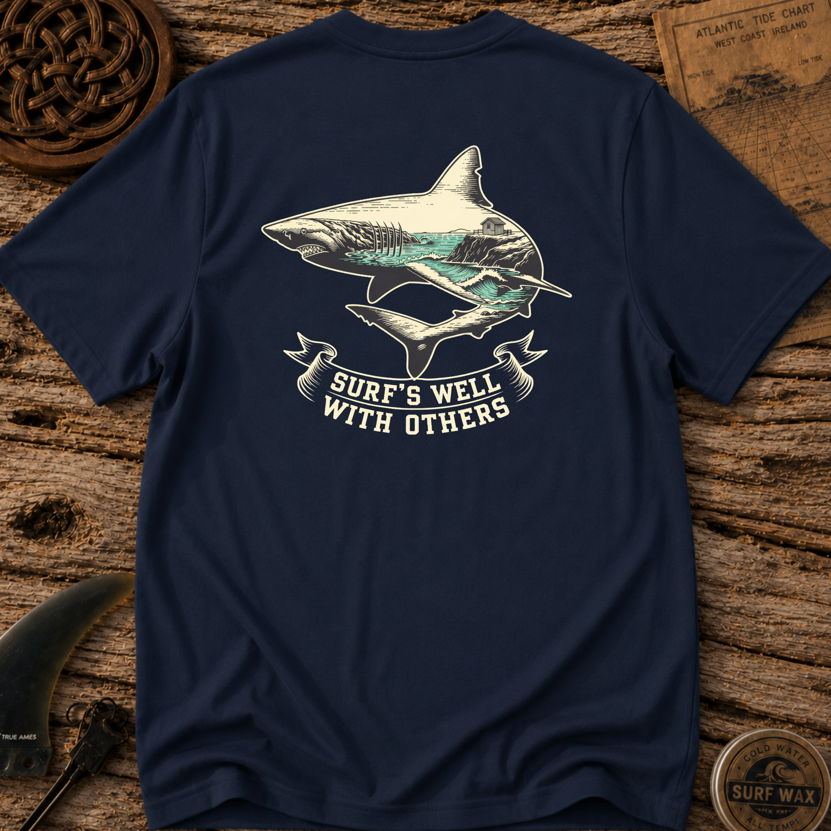 Surf's Well With Others Surfing T-shirt