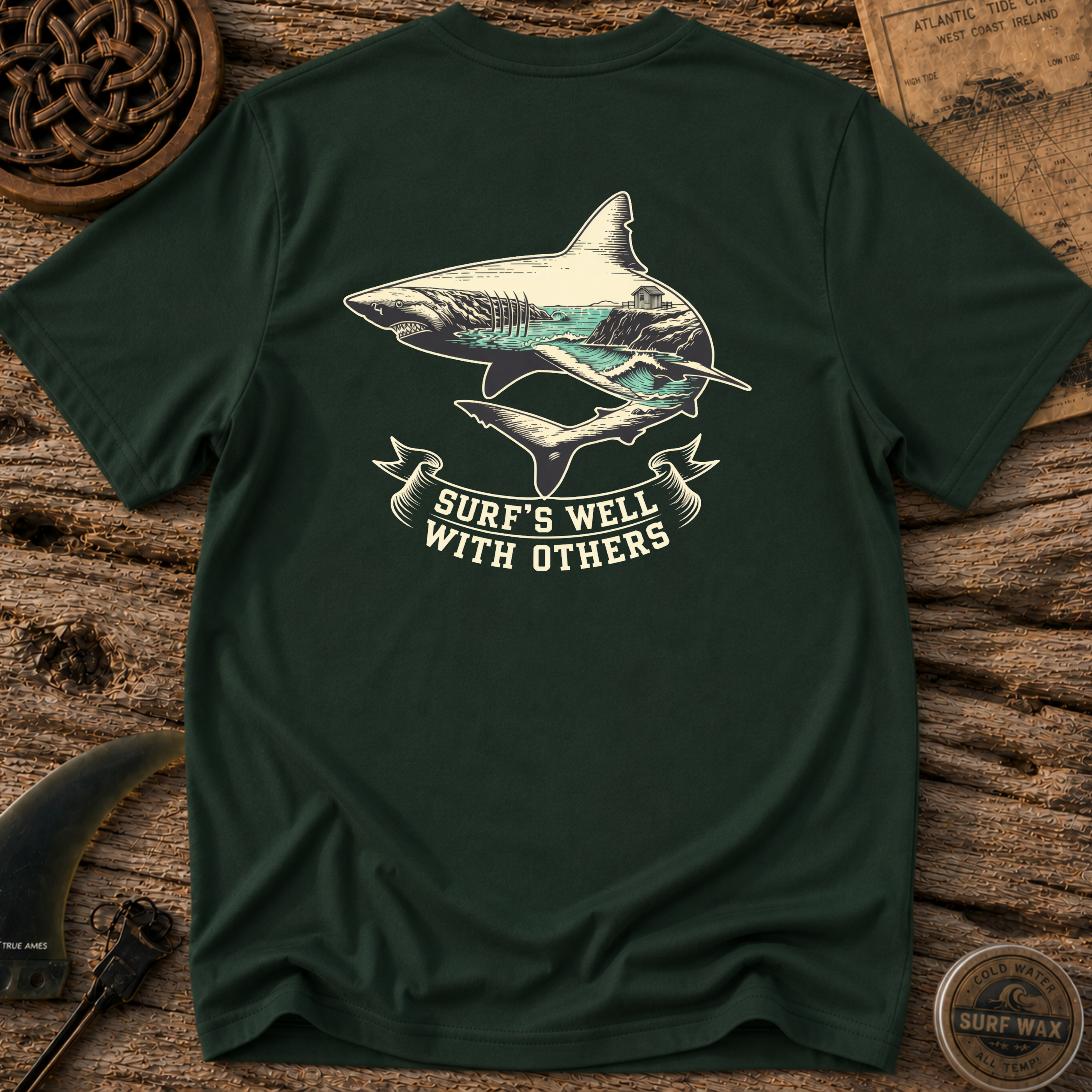 Surf's Well With Others Surfing T-shirt