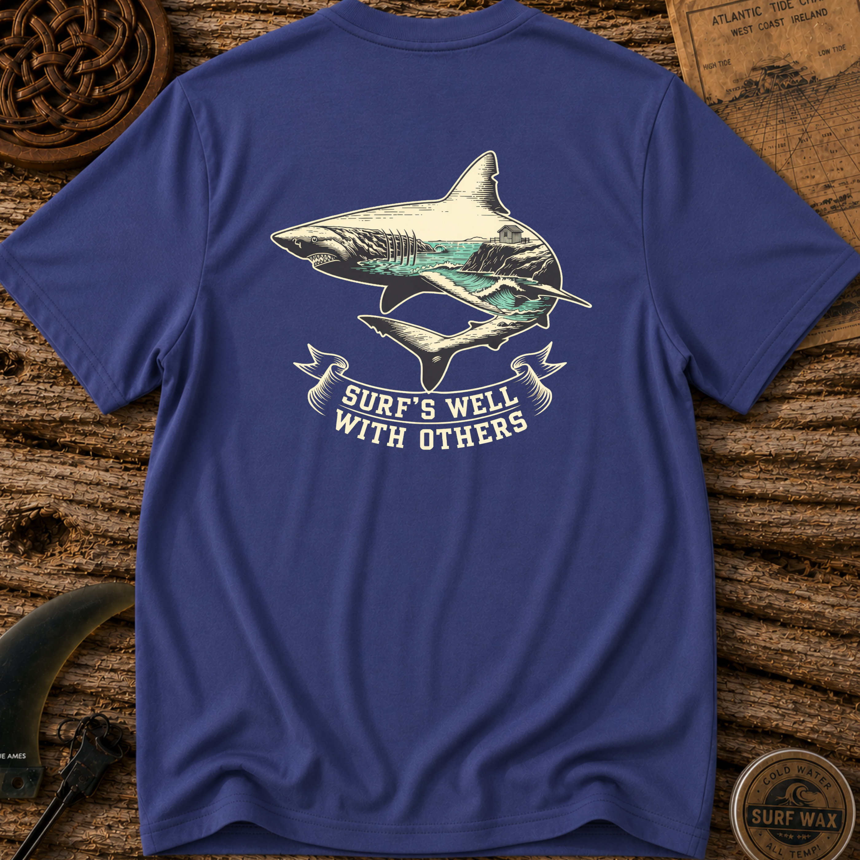 Surf's Well With Others Surfing T-shirt
