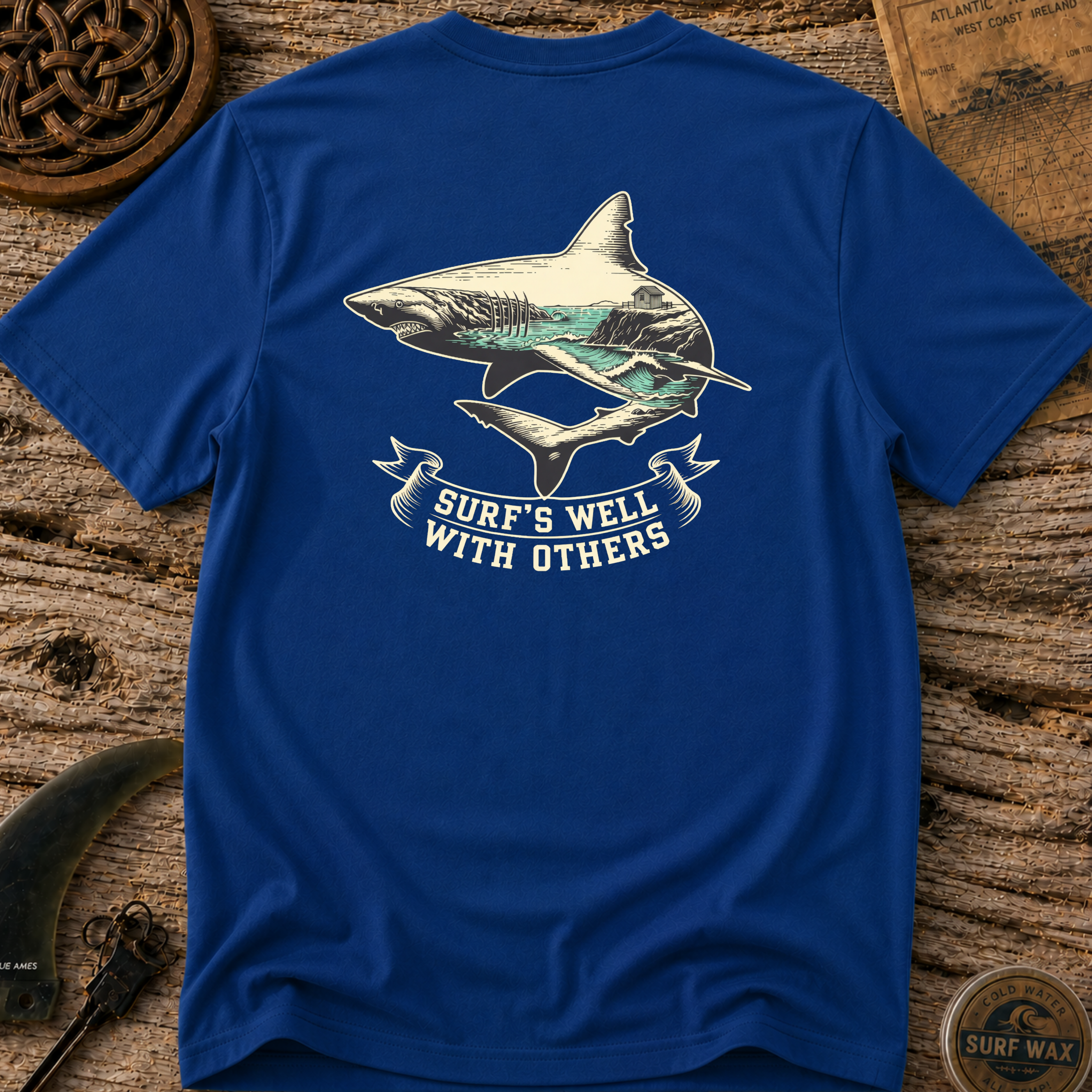 Surf's Well With Others Surfing T-shirt