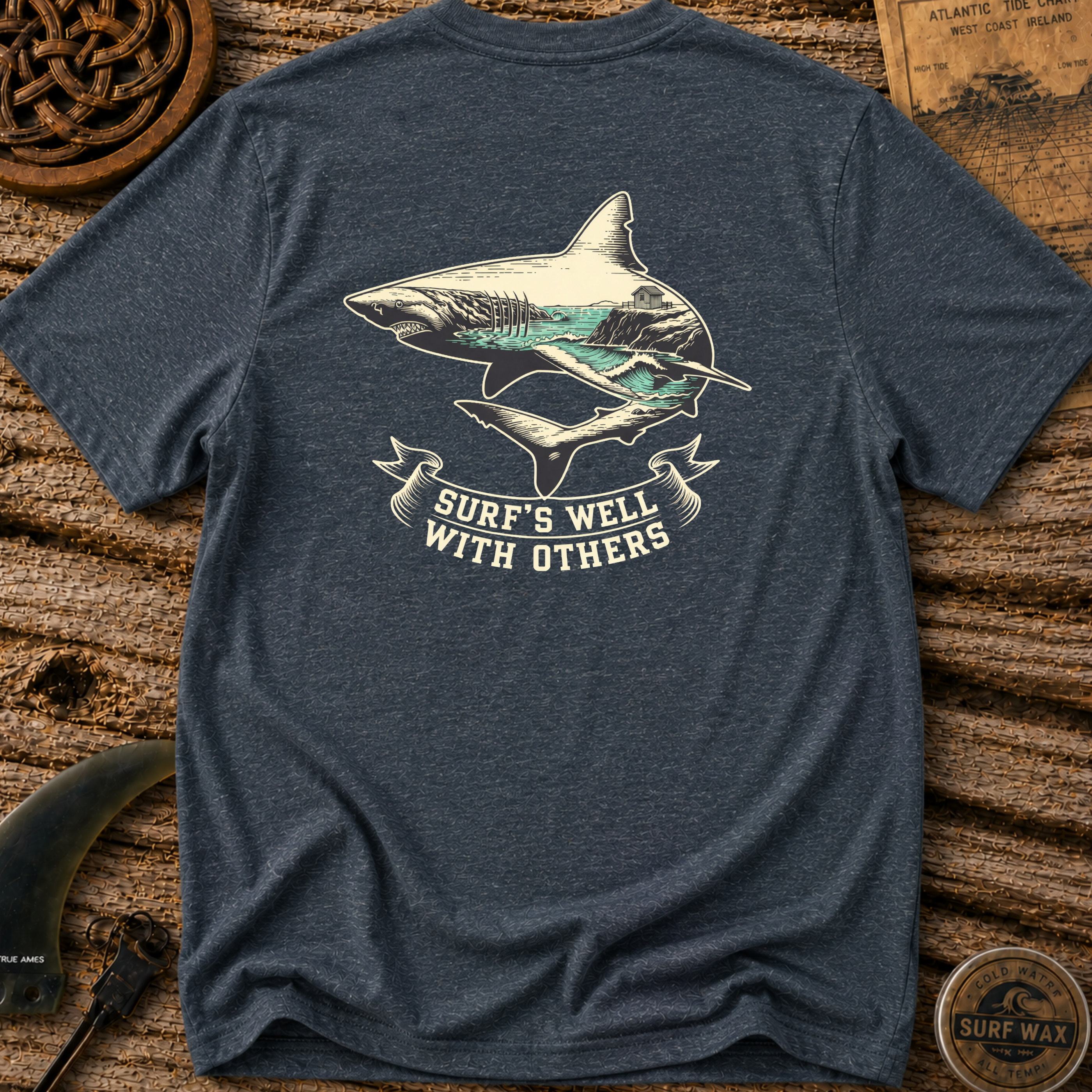 Surf's Well With Others Surfing T-shirt