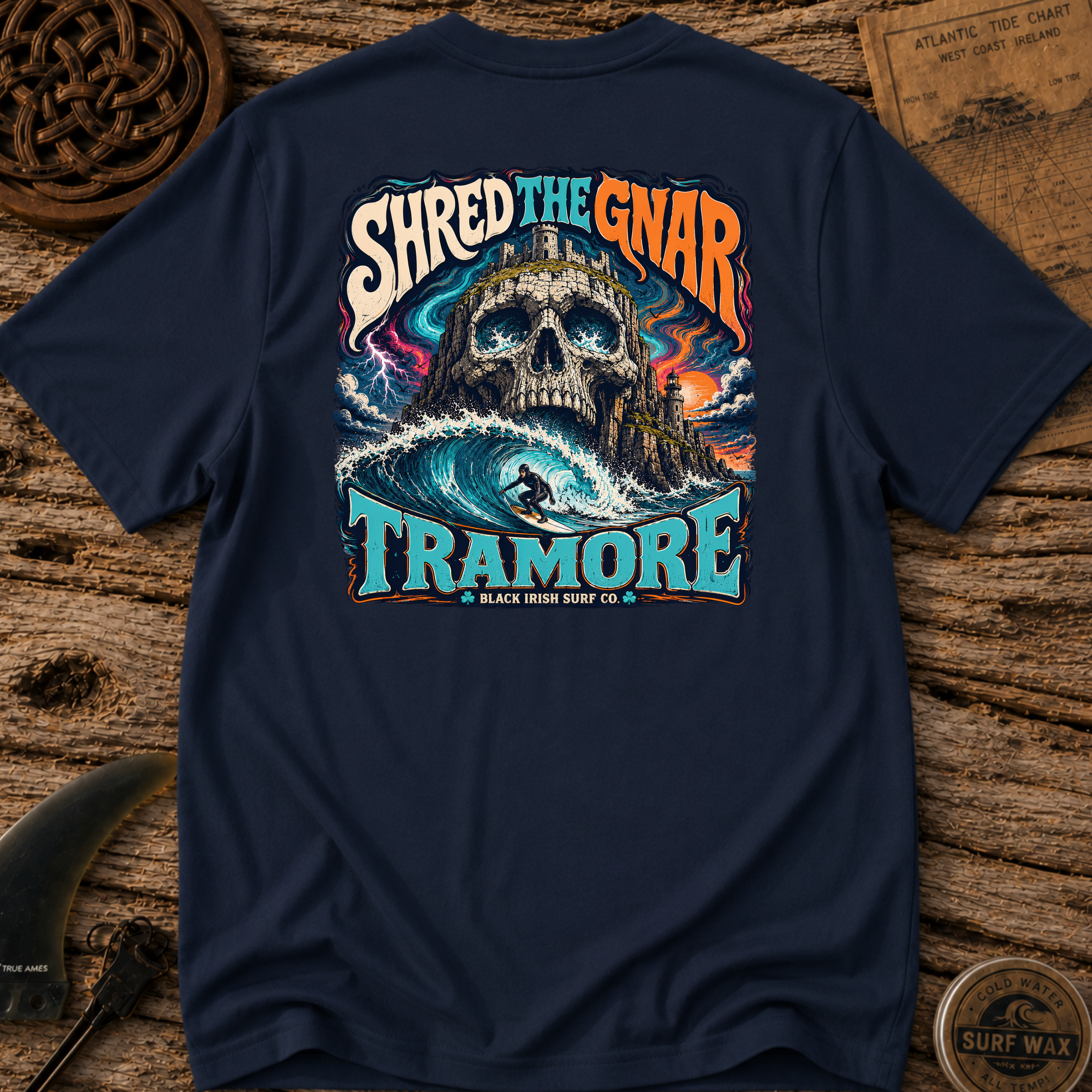Shred The Gnar Straight Outta Tramore Surfing T-shirt
