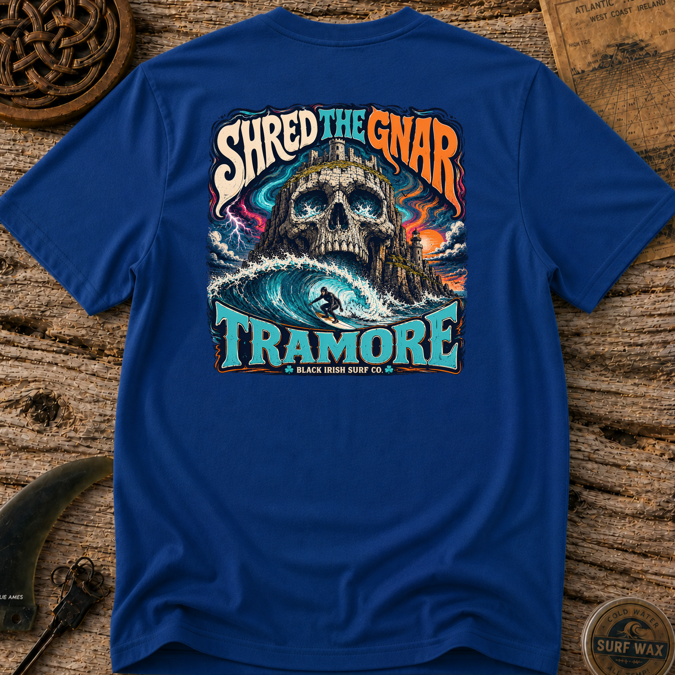 Shred The Gnar Straight Outta Tramore Surfing T-shirt