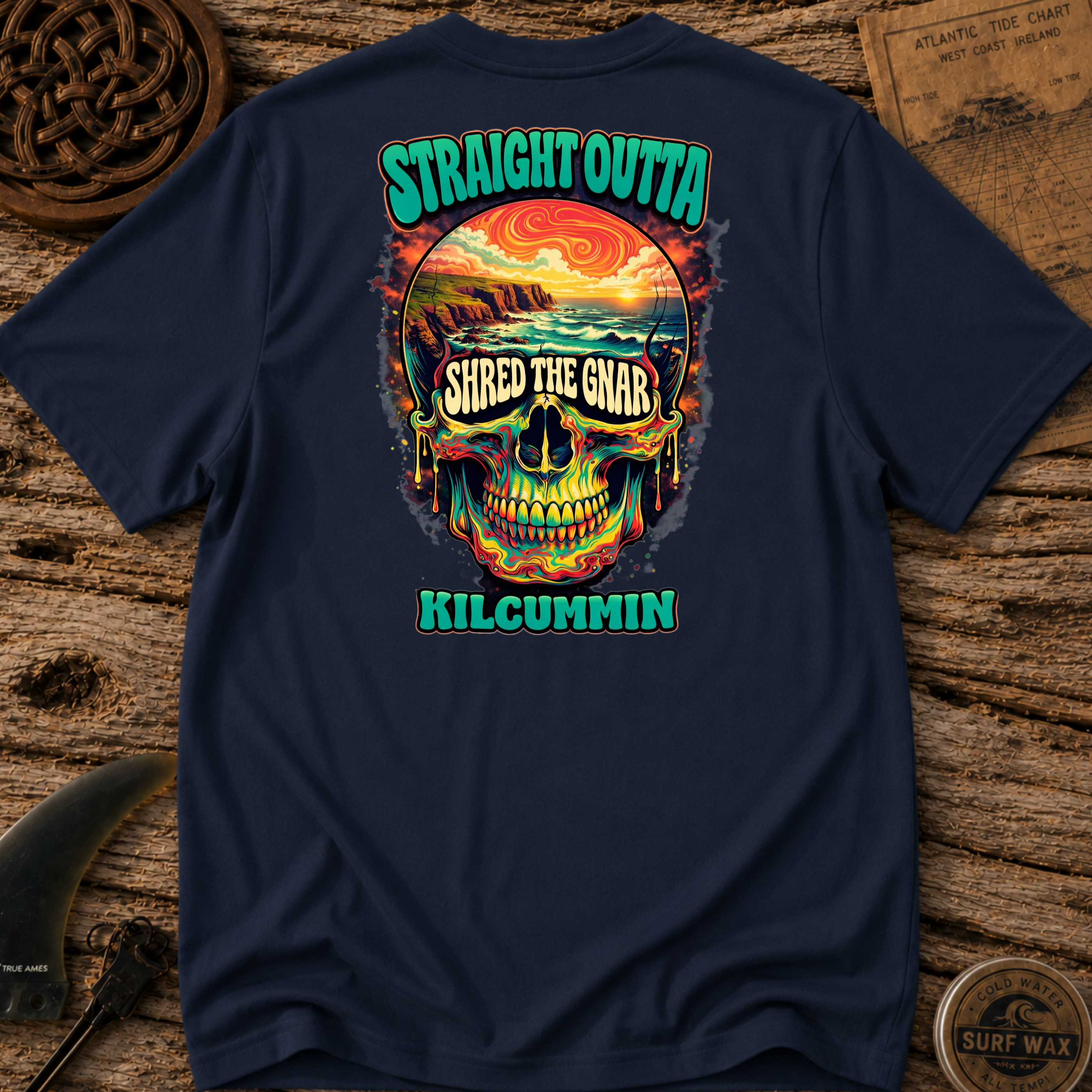 Shred the Gnar Straight Outta Kilcummin Surfing T-shirt
