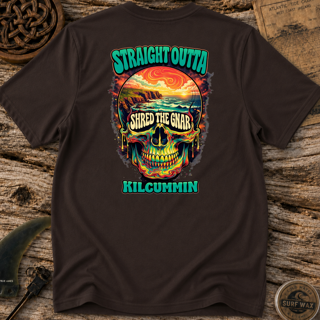 Shred the Gnar Straight Outta Kilcummin Surfing T-shirt