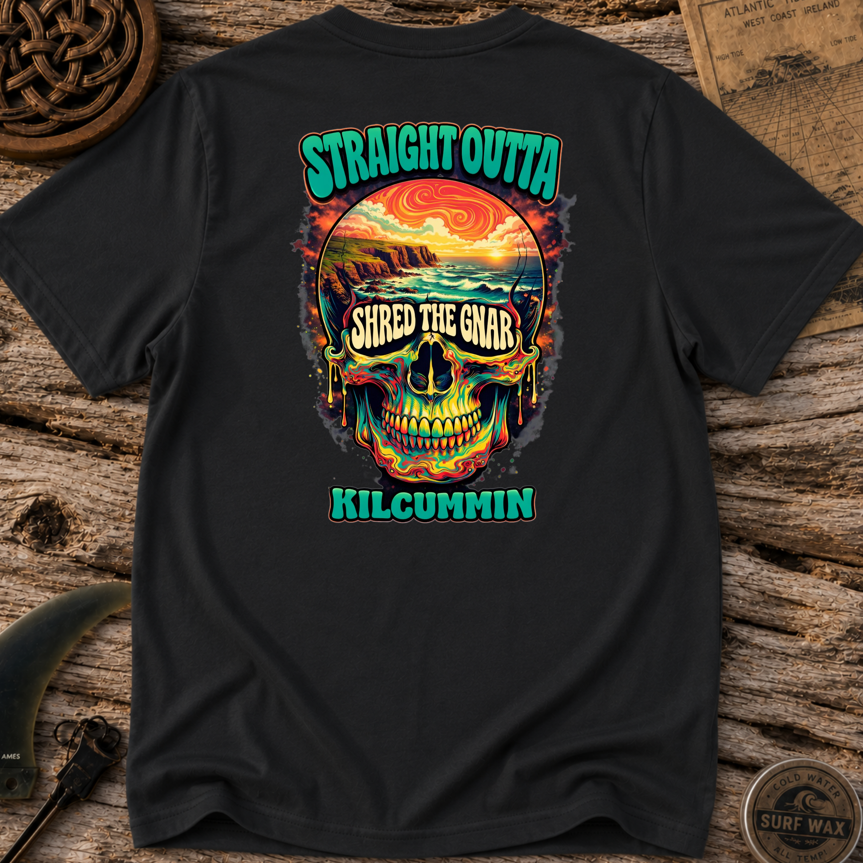 Shred the Gnar Straight Outta Kilcummin Surfing T-shirt
