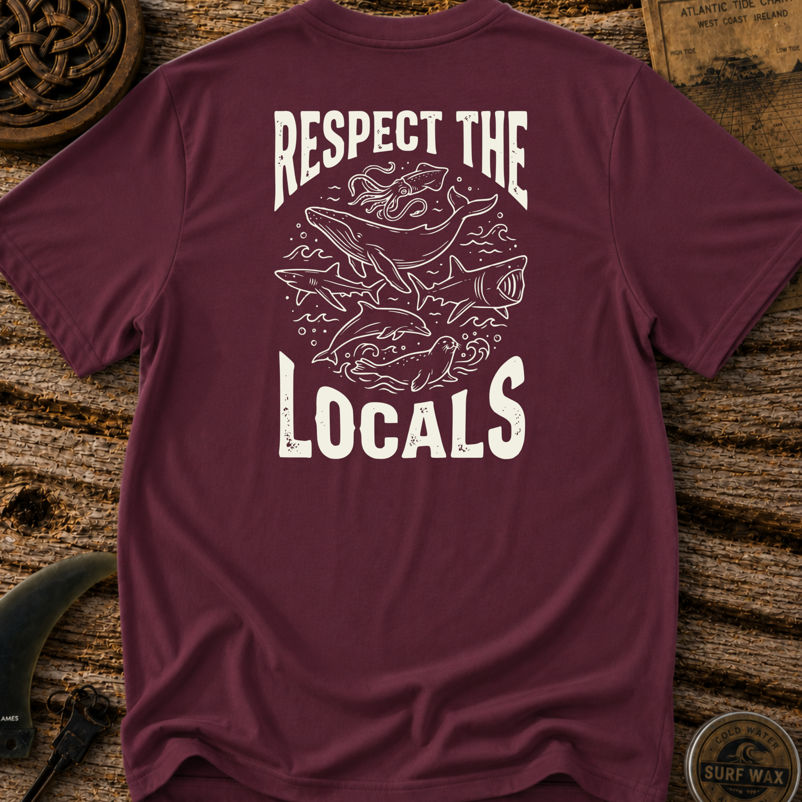 Respect The Local Wildlife Surfing T-shirt