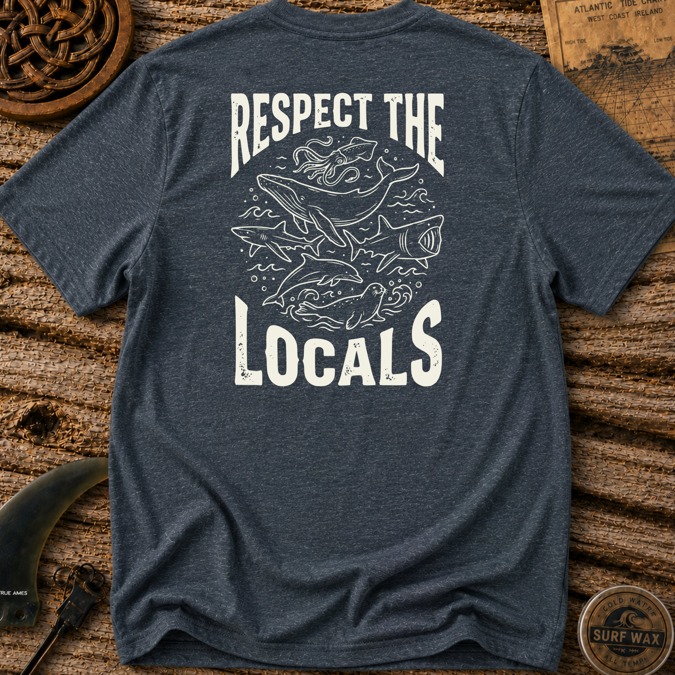 Respect The Local Wildlife Surfing T-shirt