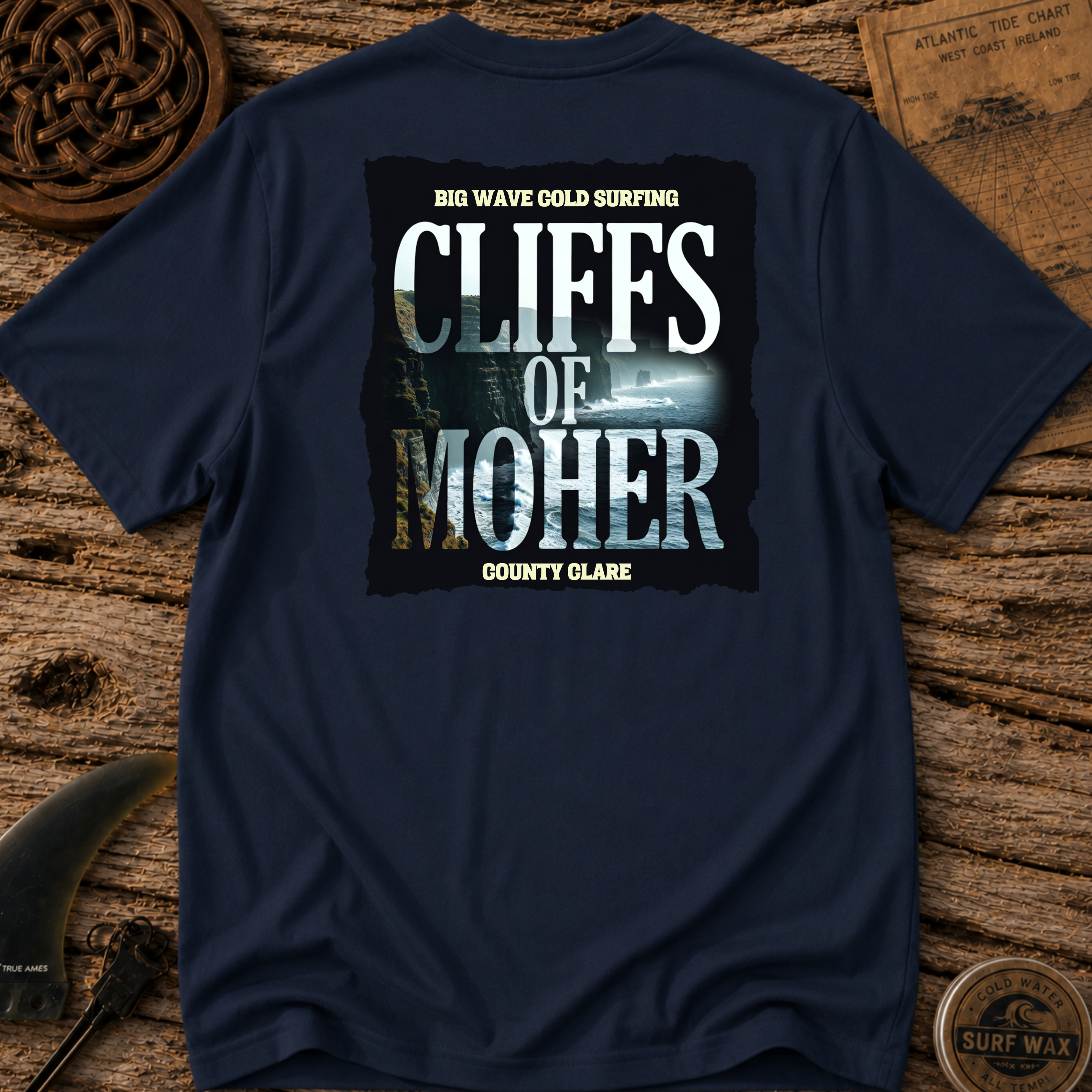 Black Irish Surf Co. Cliffs Of Moher Surfing T-shirt