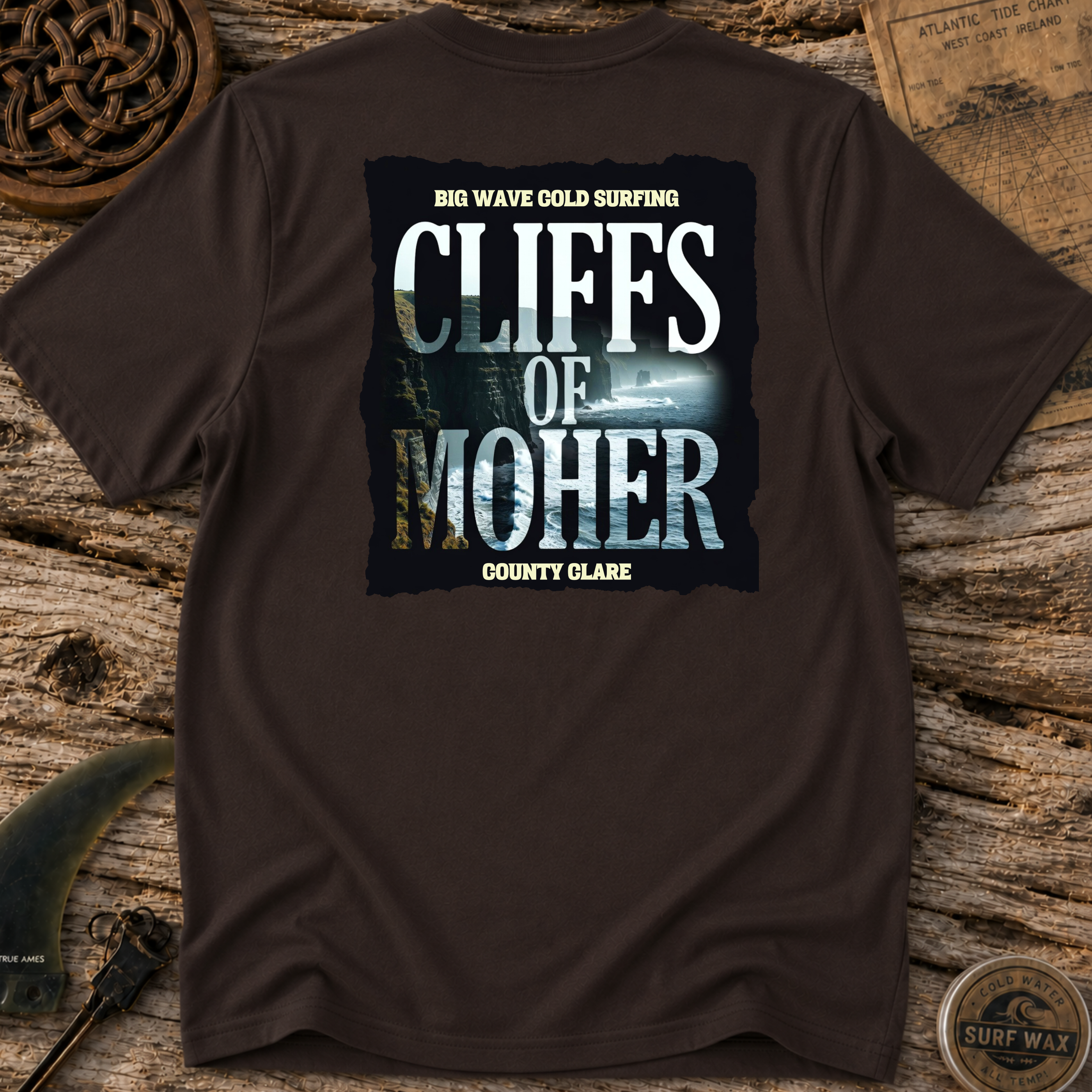 Black Irish Surf Co. Cliffs Of Moher Surfing T-shirt