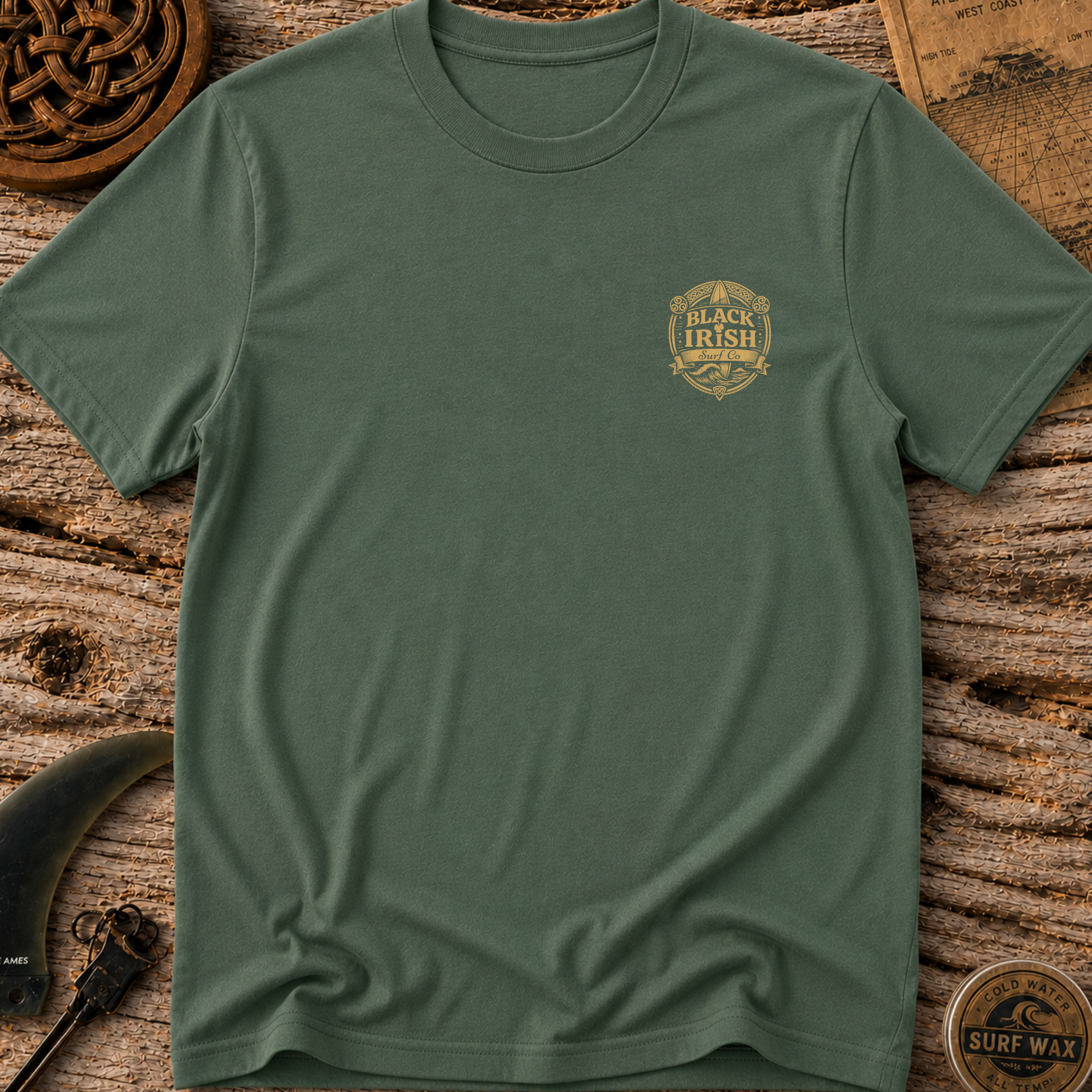 Black Irish Surf Co. Cliffs Of Moher Surfing T-shirt