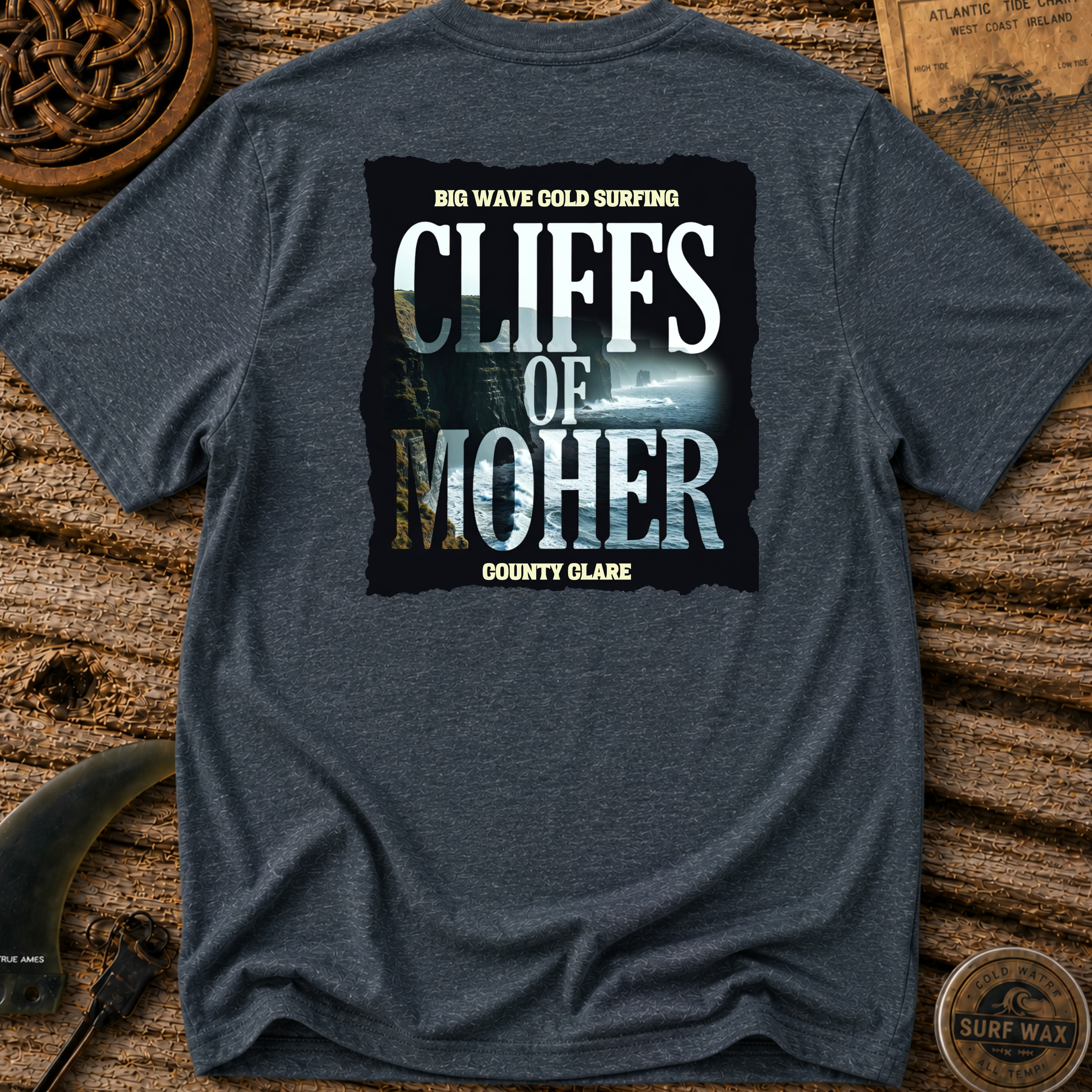 Black Irish Surf Co. Cliffs Of Moher Surfing T-shirt