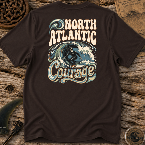 Atlantic Surfing Takes Courage T-shirt