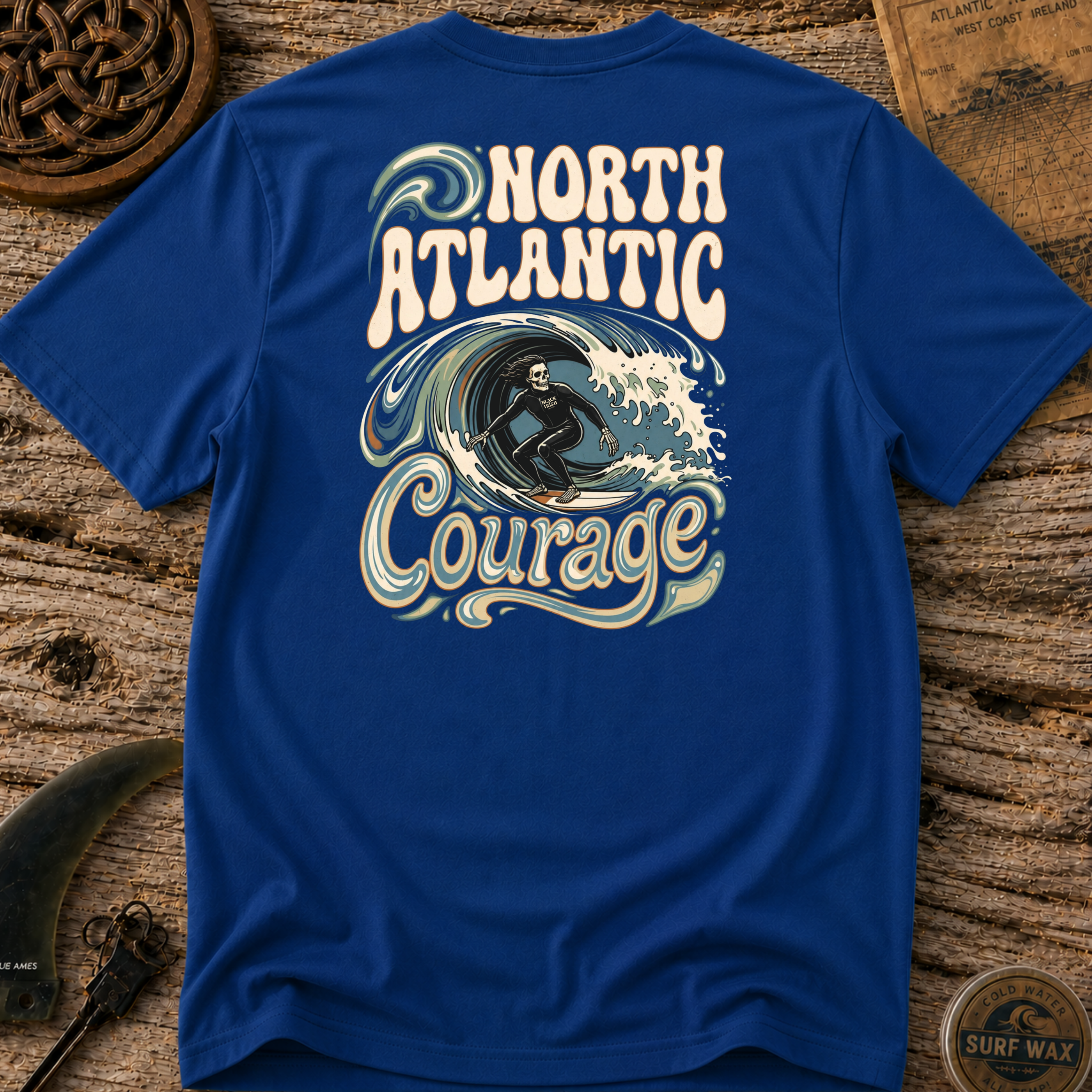 Atlantic Surfing Takes Courage T-shirt